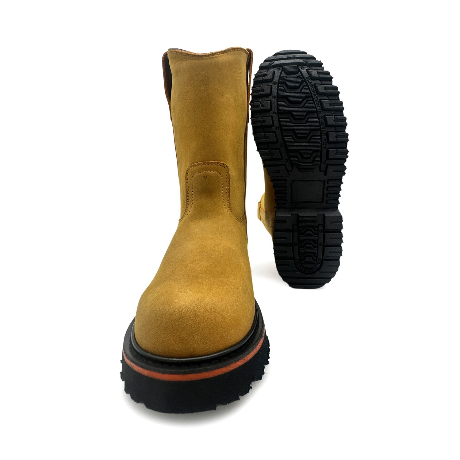 Men's Pull On Leather Heavy Duty Work Boot