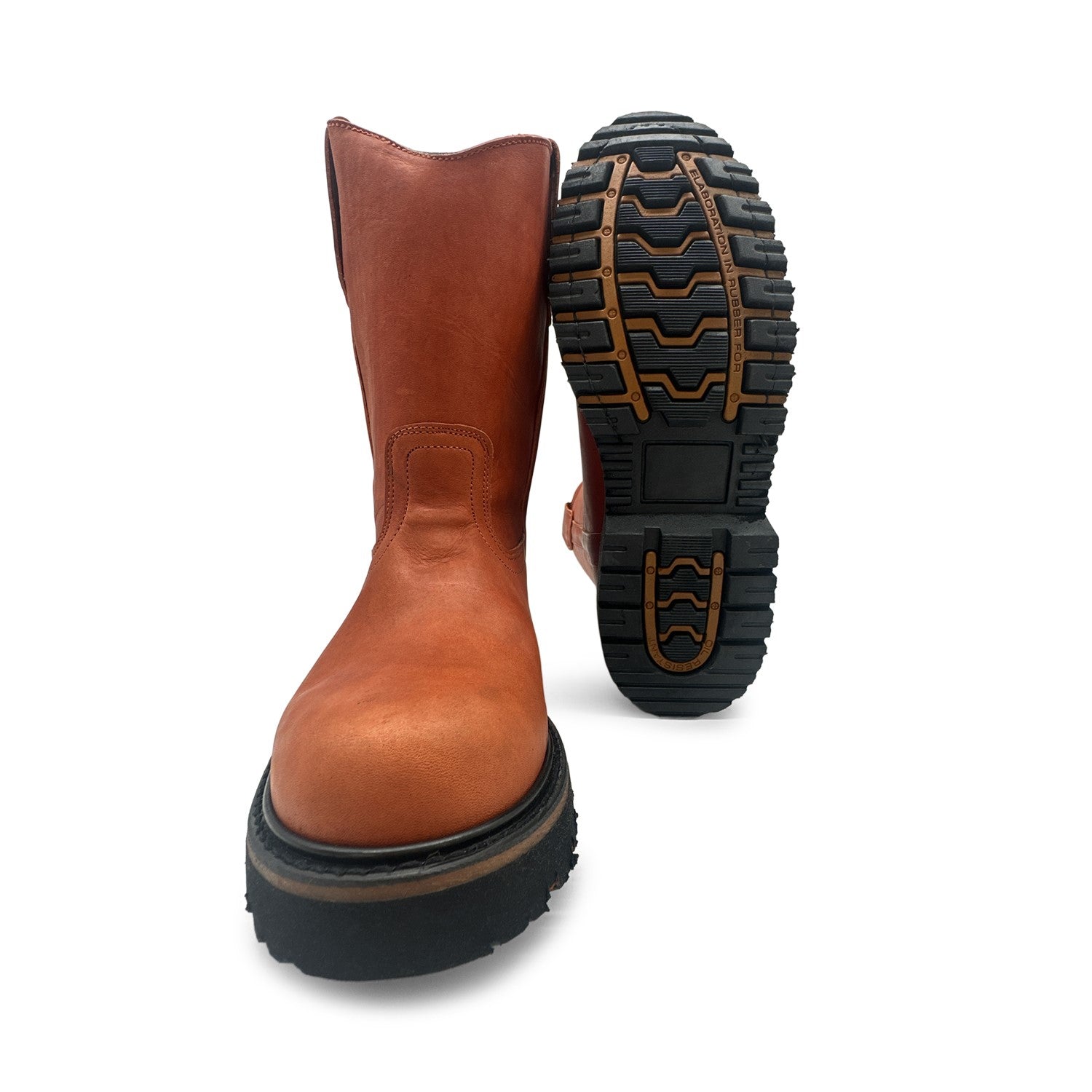 Men's Pull On Leather Heavy Duty Work Boot