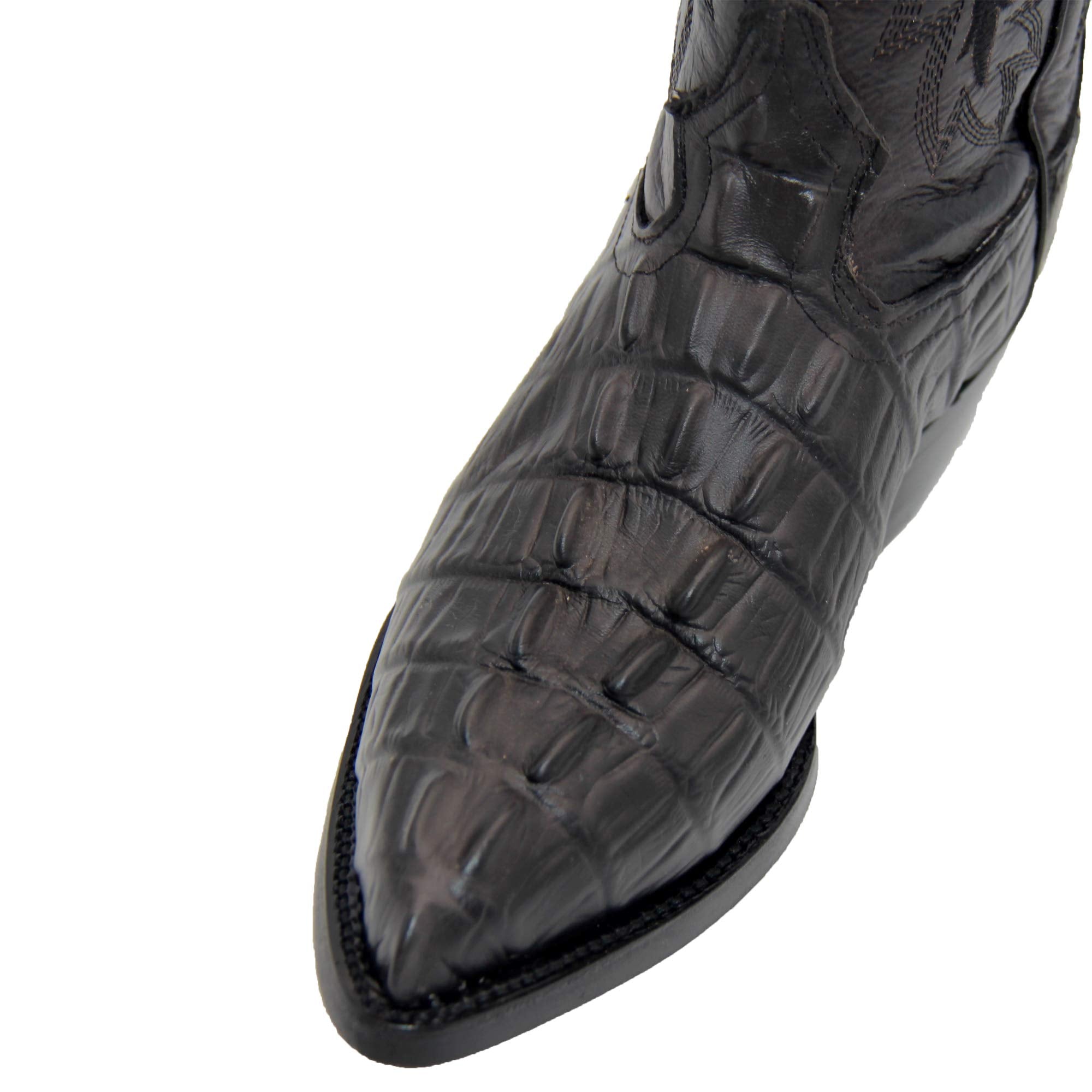Men's Leather Crocodile Alligator Print Western Cowboy Boots