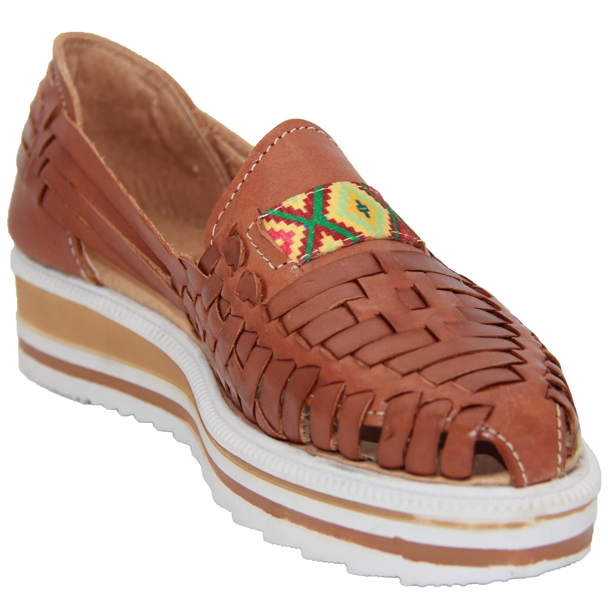 Women’s Leather Huarache Wedge Sandal, Mexican Huarache Sandal, Platform Huarache Sandal