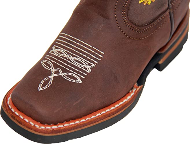 Little Girls Sunflower Embroidered Cowgirl Boot