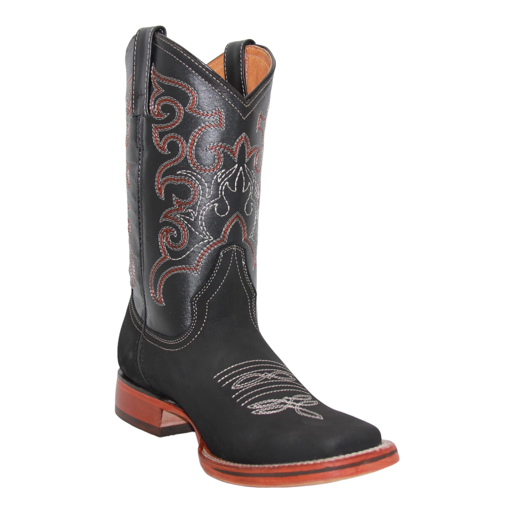 Men's Genuine Leather Square Toe Cowboy Boot