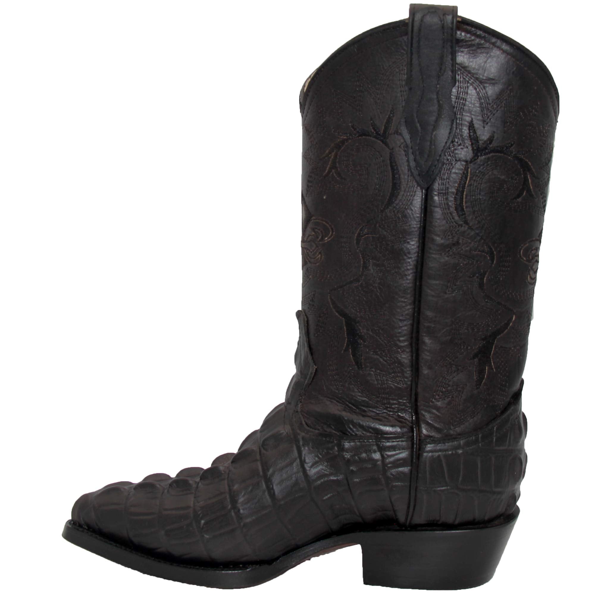 Men's Leather Crocodile Alligator Print Western Cowboy Boots