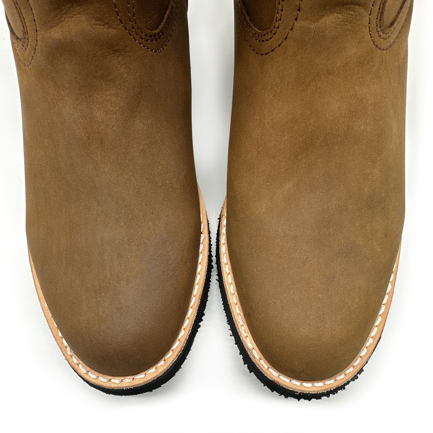 Men's Leather Pull-On Soft Toe Western Cowboy Work Boot