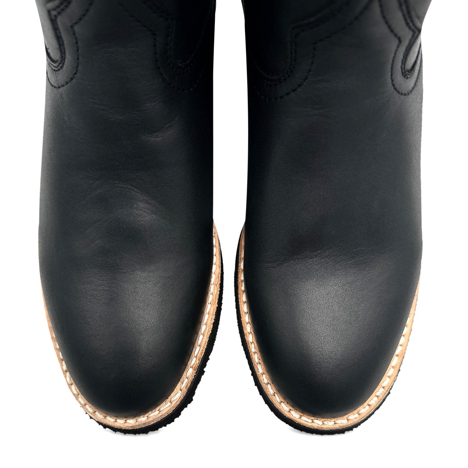 Men's Leather Pull-On Soft Toe Western Cowboy Work Boot