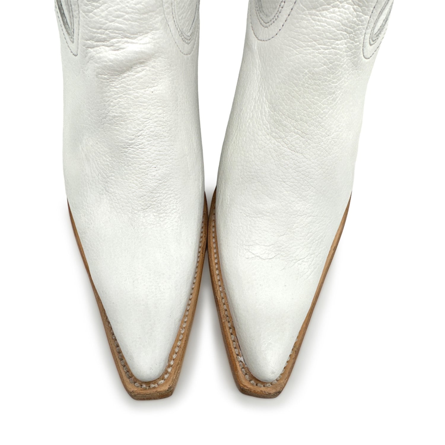 Men’s Genuine Leather Snip Toe Embroidered Boot