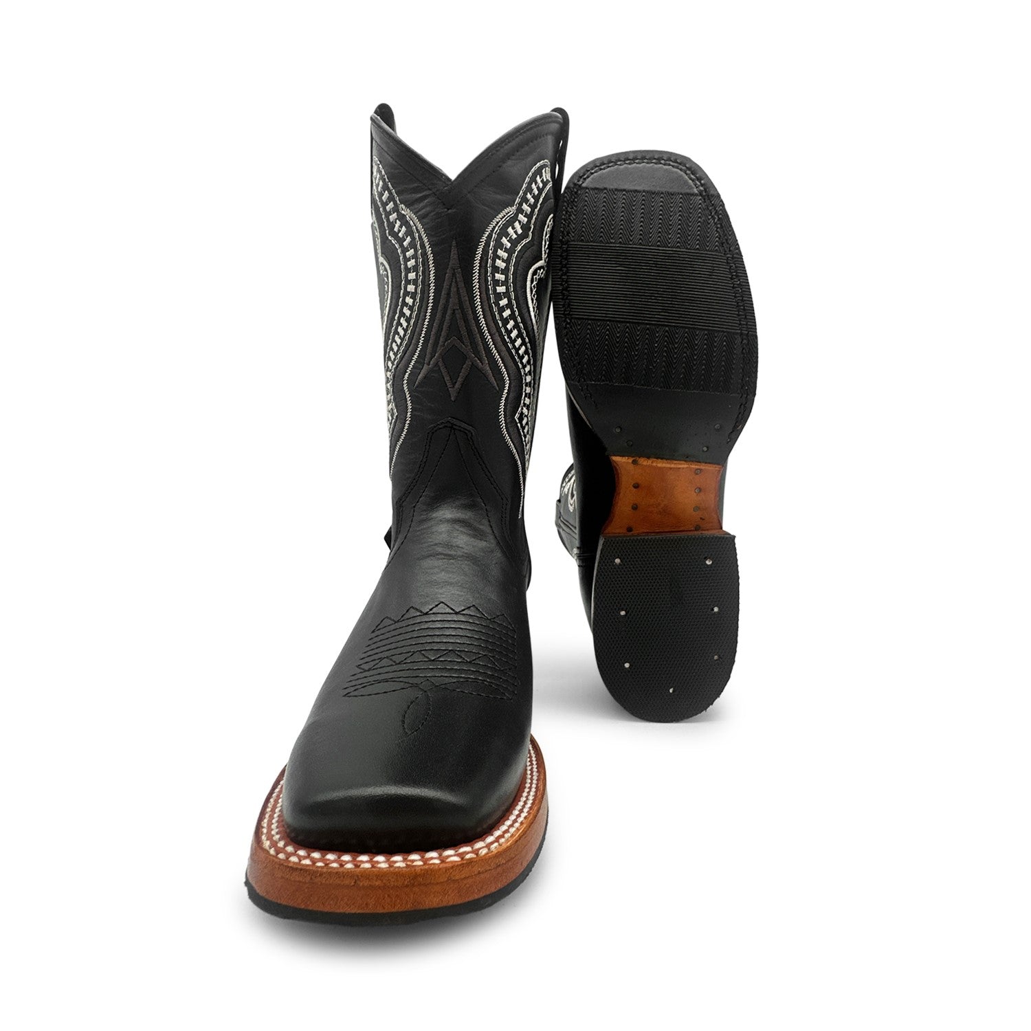 Men's Square Toe Leather Cowboy Western Boot