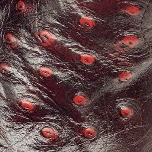 Men’s Leather Cowboy Boot Square Toe Embossed Ostrich Print Western Boot