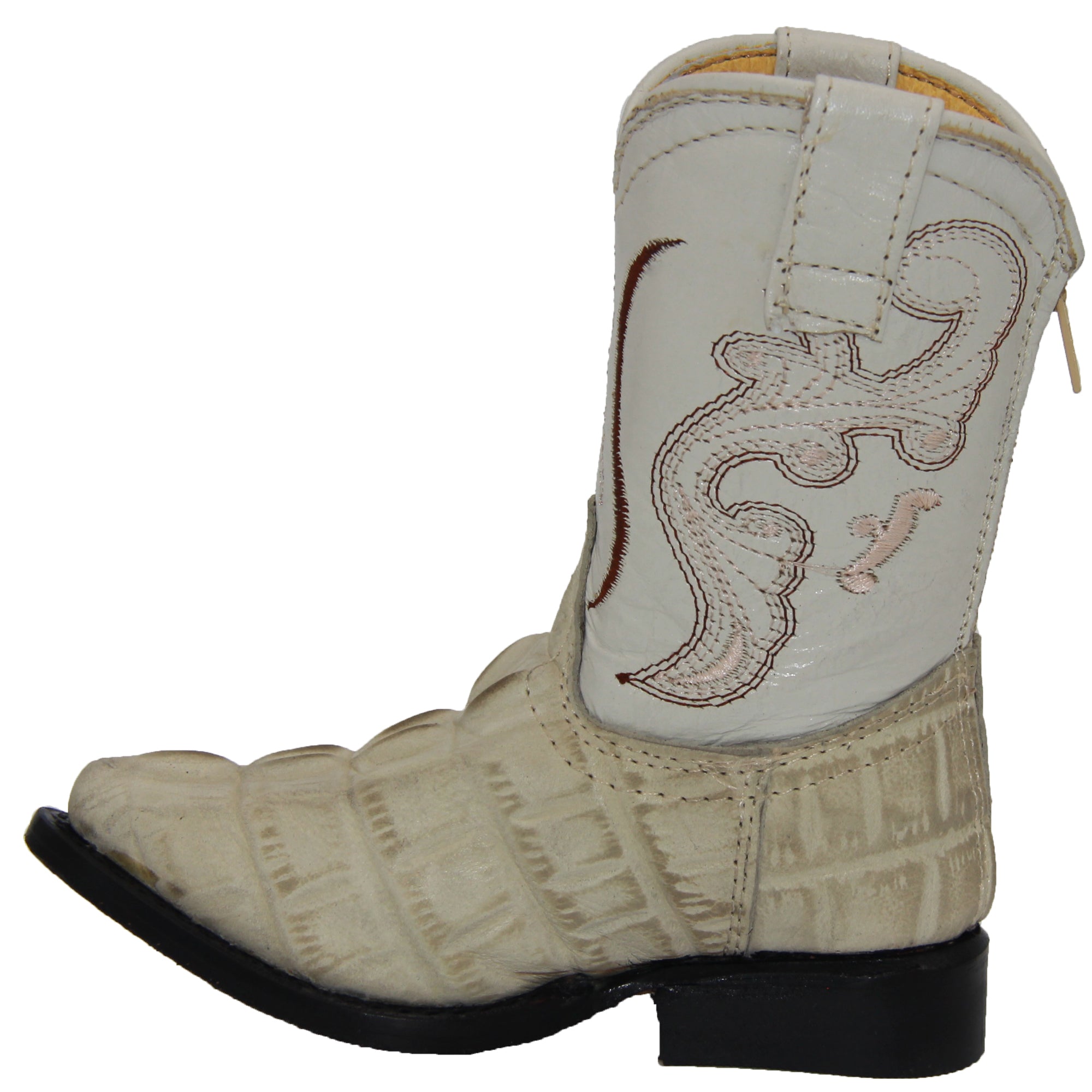 Kids Cowboy Boots Toddlers Western Crocodile Alligator Print Snip Toe Boot