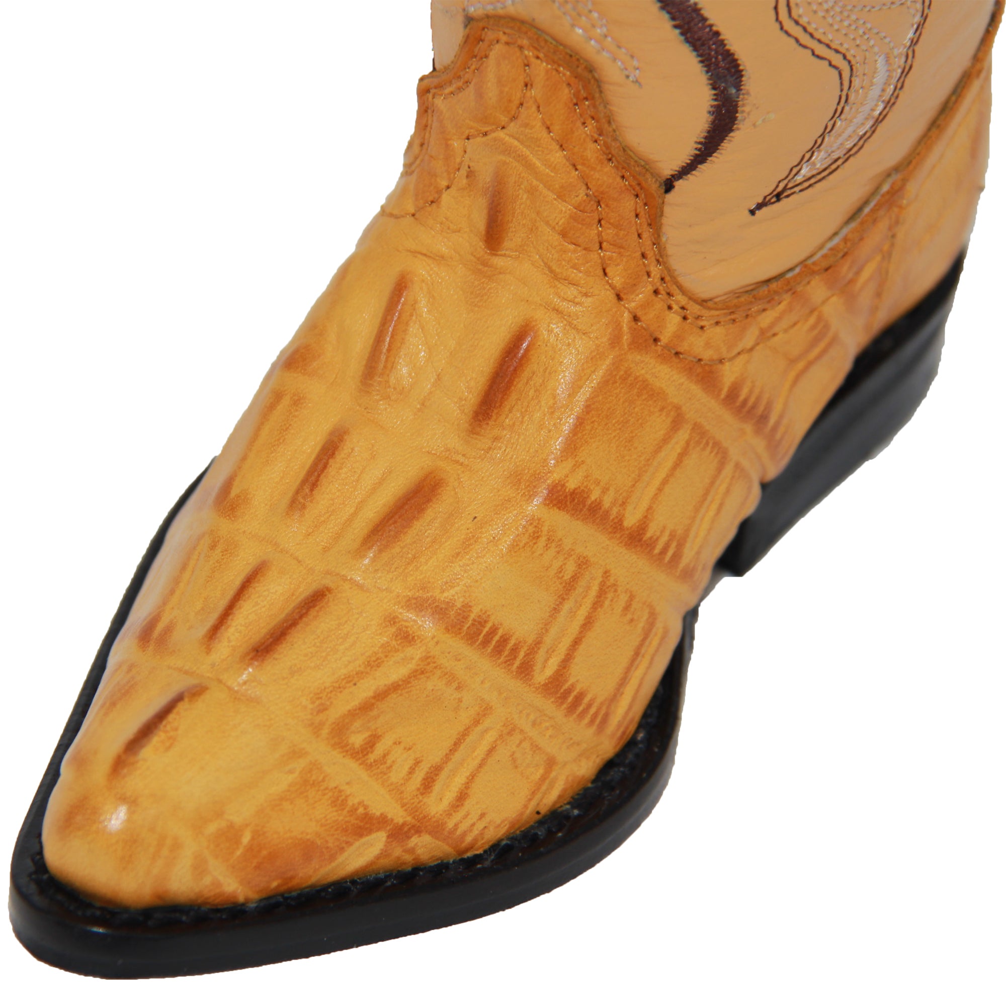 Kids Cowboy Boots Toddlers Western Crocodile Alligator Print Snip Toe Boot