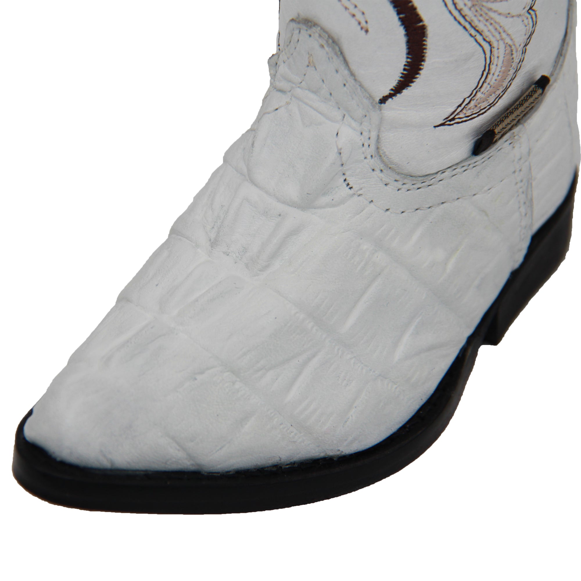 Kids Cowboy Boots Toddlers Western Crocodile Alligator Print Snip Toe Boot