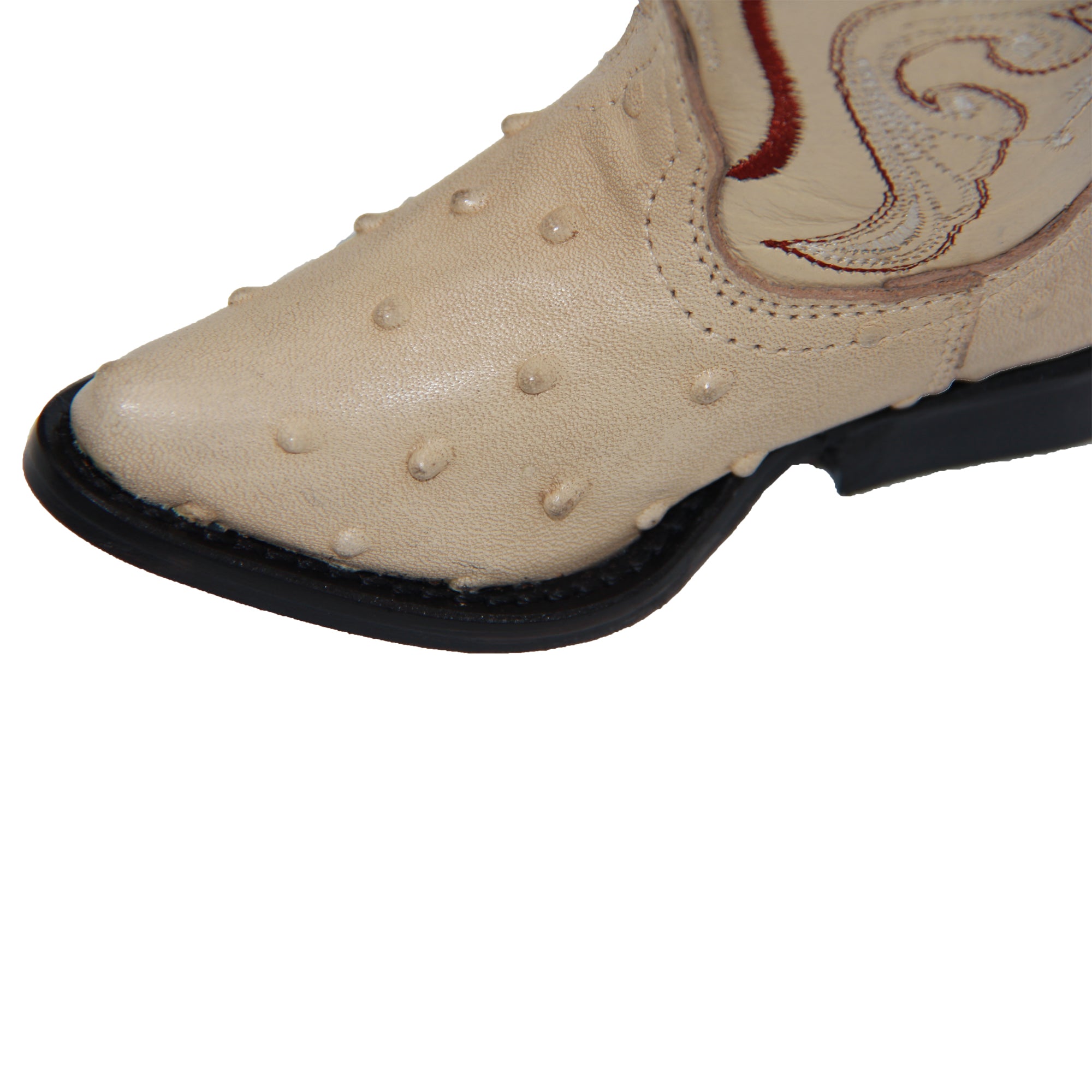 Kids Ostrich Print Western Boots Infant Toddler Cowboy Snip Toe Boot