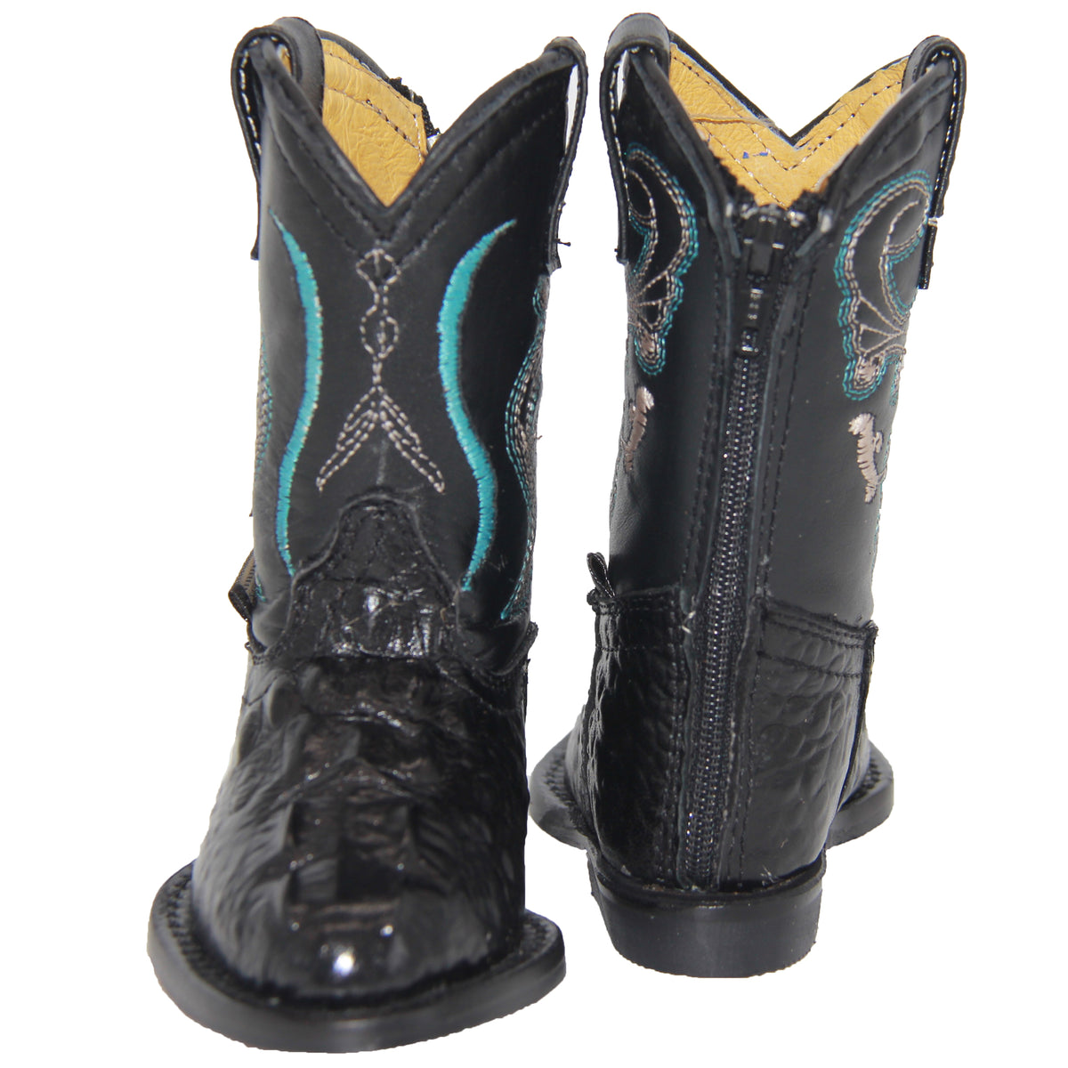Kids Cowboy Boot Infant Toddler Crocodile Alligator Print Western Boot