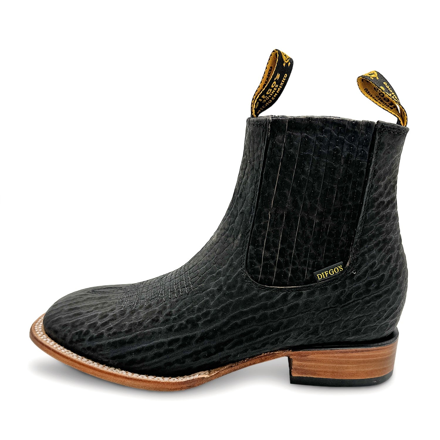 Men's Square Toe Ankle Western Cowboy Boot Dress Ankle Chelsea Boots