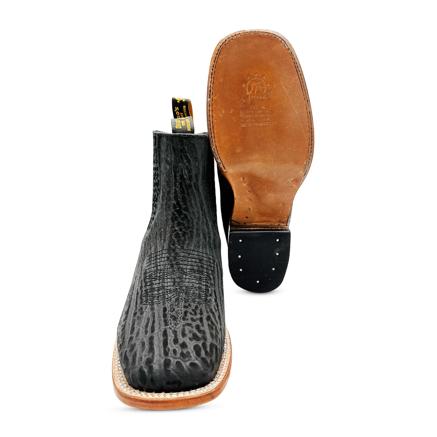 Men's Square Toe Ankle Western Cowboy Boot Dress Ankle Chelsea Boots