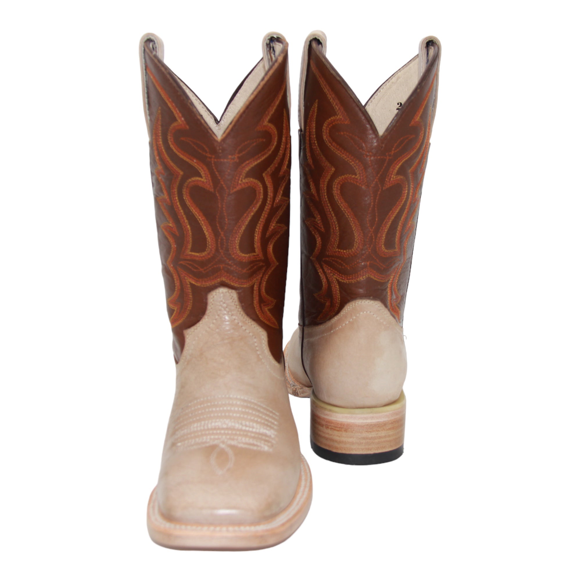 Men's Genuine Leather Western Boot Square Toe Cowboy Boot