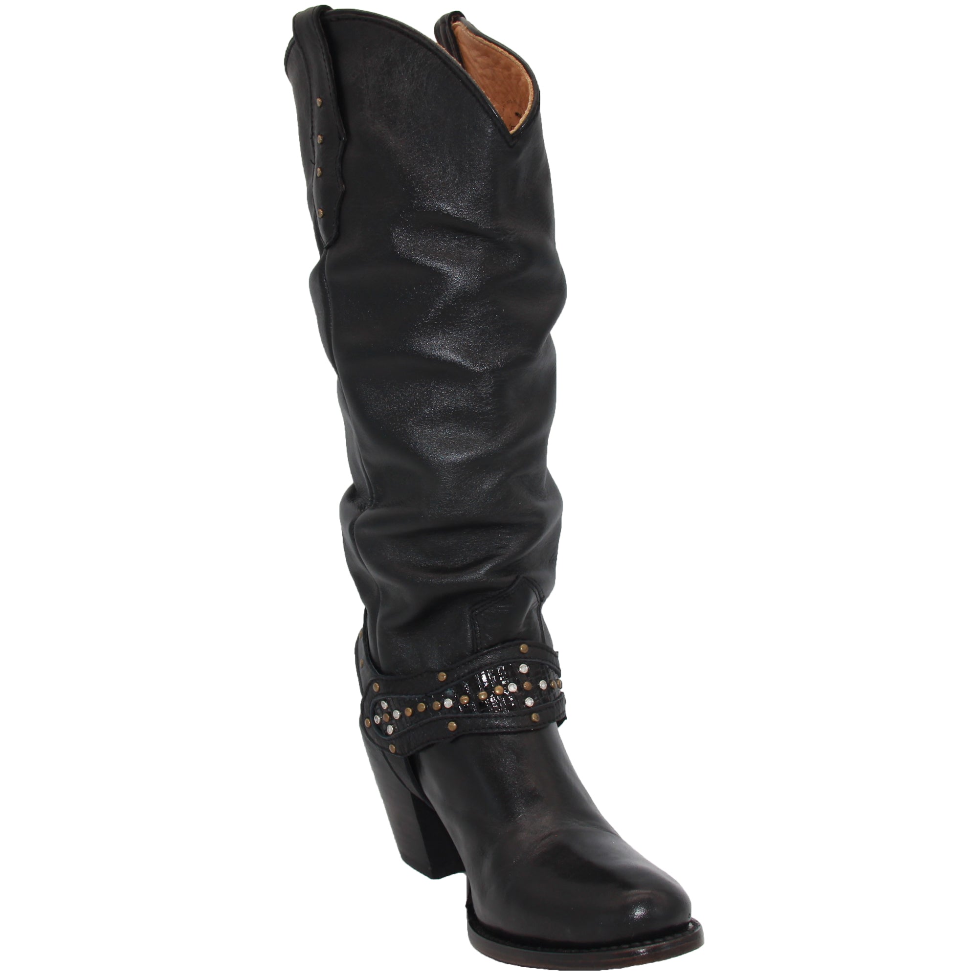 Womens Tall Genuine Leather Cowgirl Boot