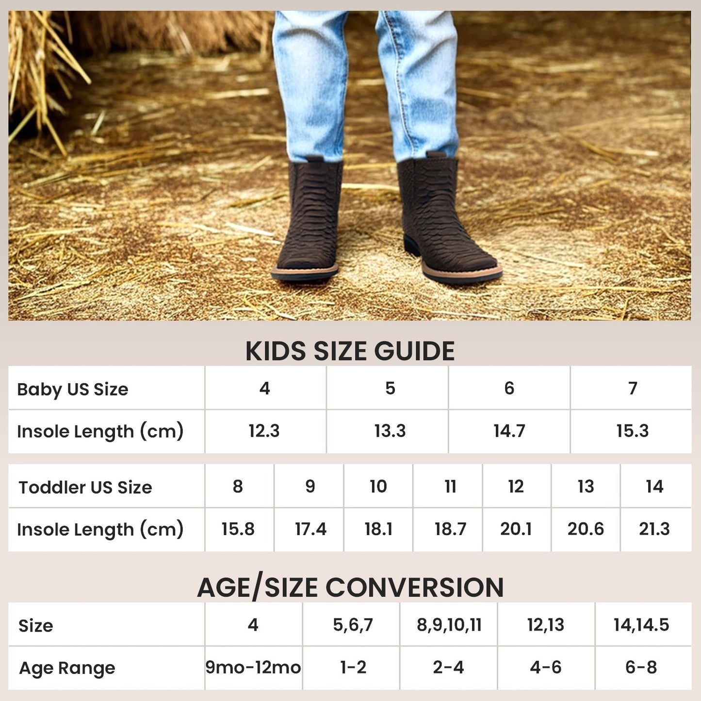 Kids Python Print Leather Cowboy Boots, Square Toe Side Zipper Boys Western Boot