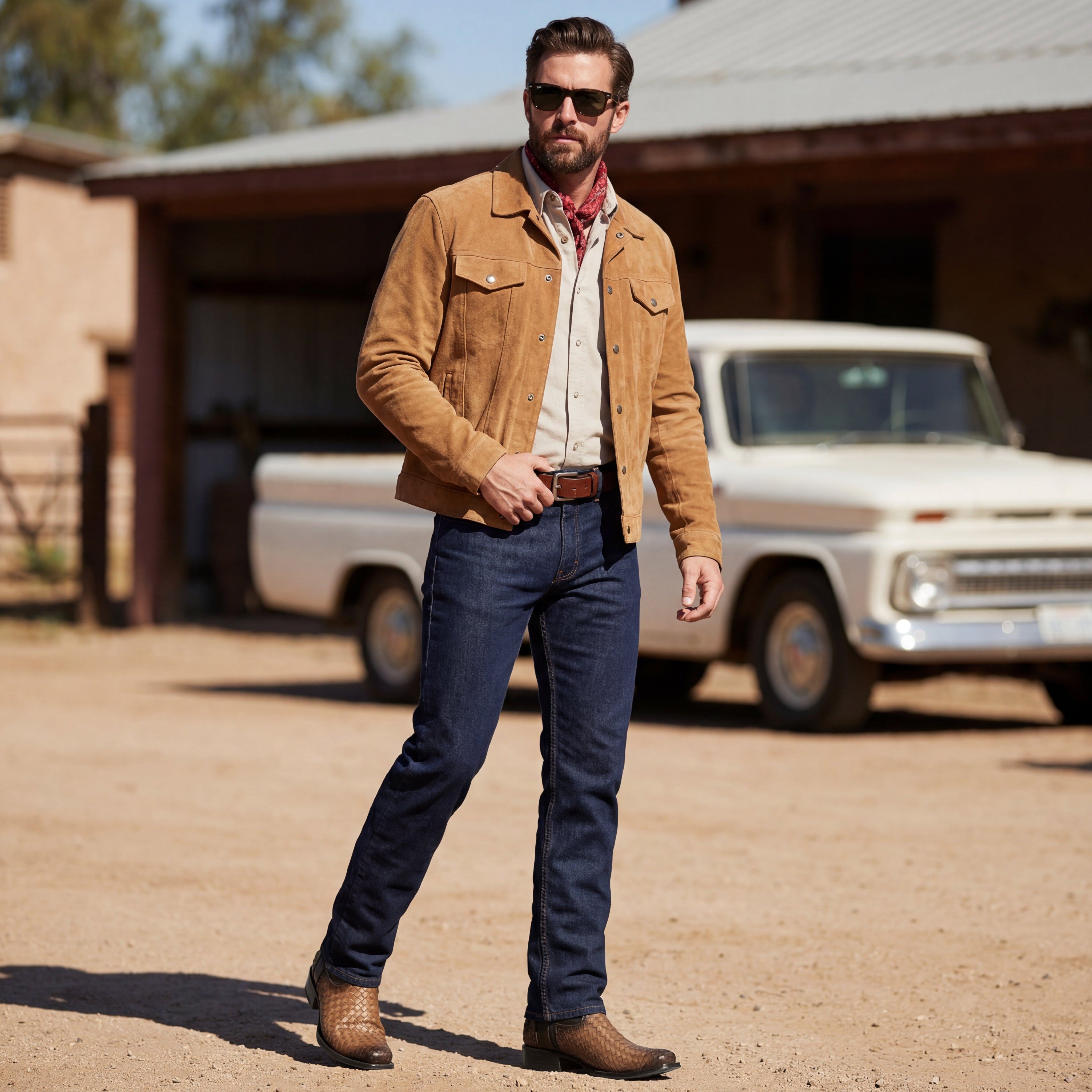 Men’s Leather Midcalf Petatillo Western Boot, Dubai Square Toe with Full Side Zipper