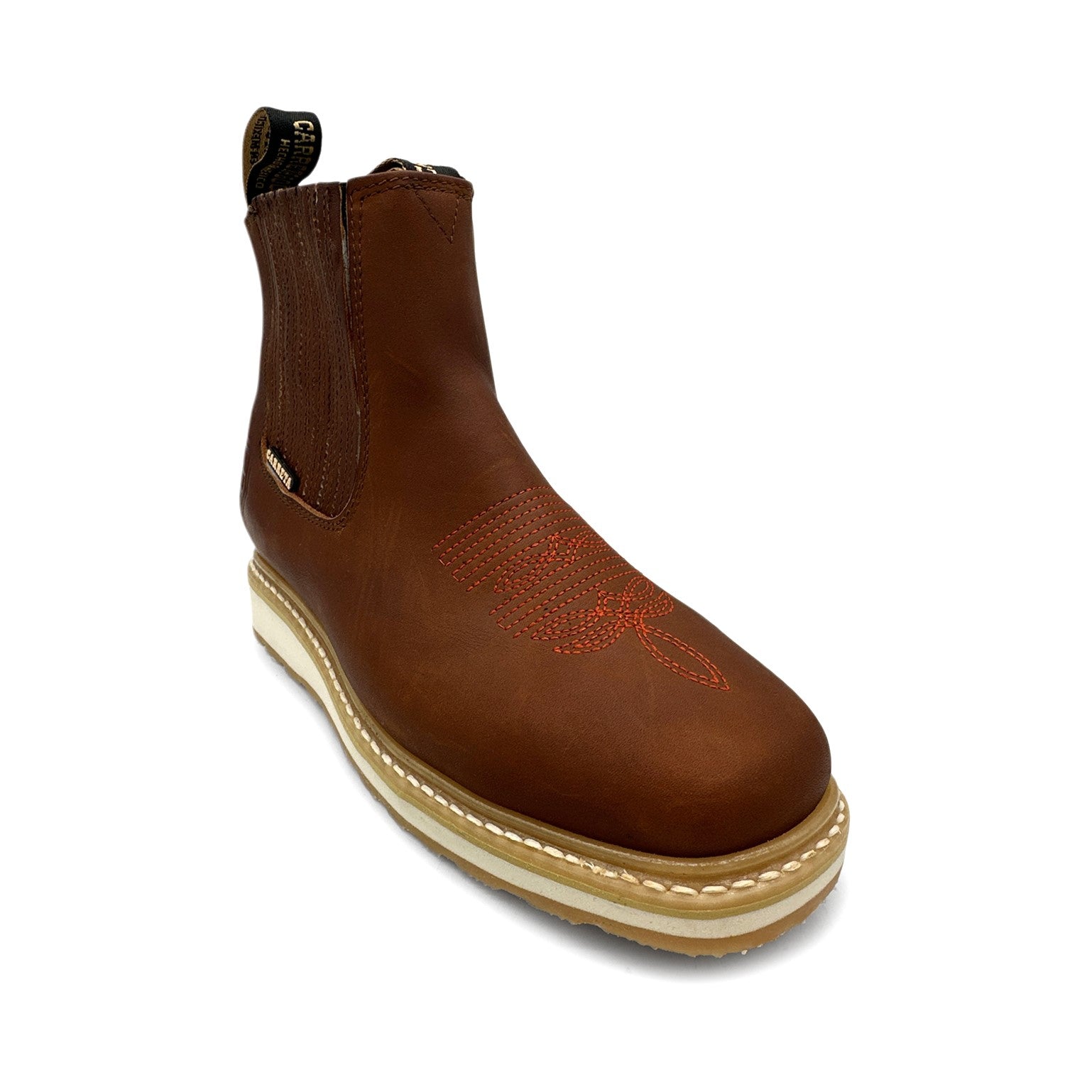 Men's Leather Brown Ankle Western Work Boot