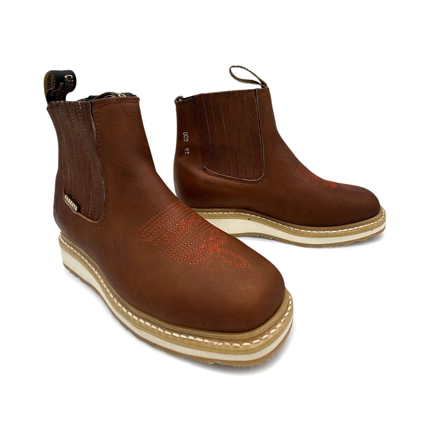 Men's Leather Brown Ankle Western Work Boot