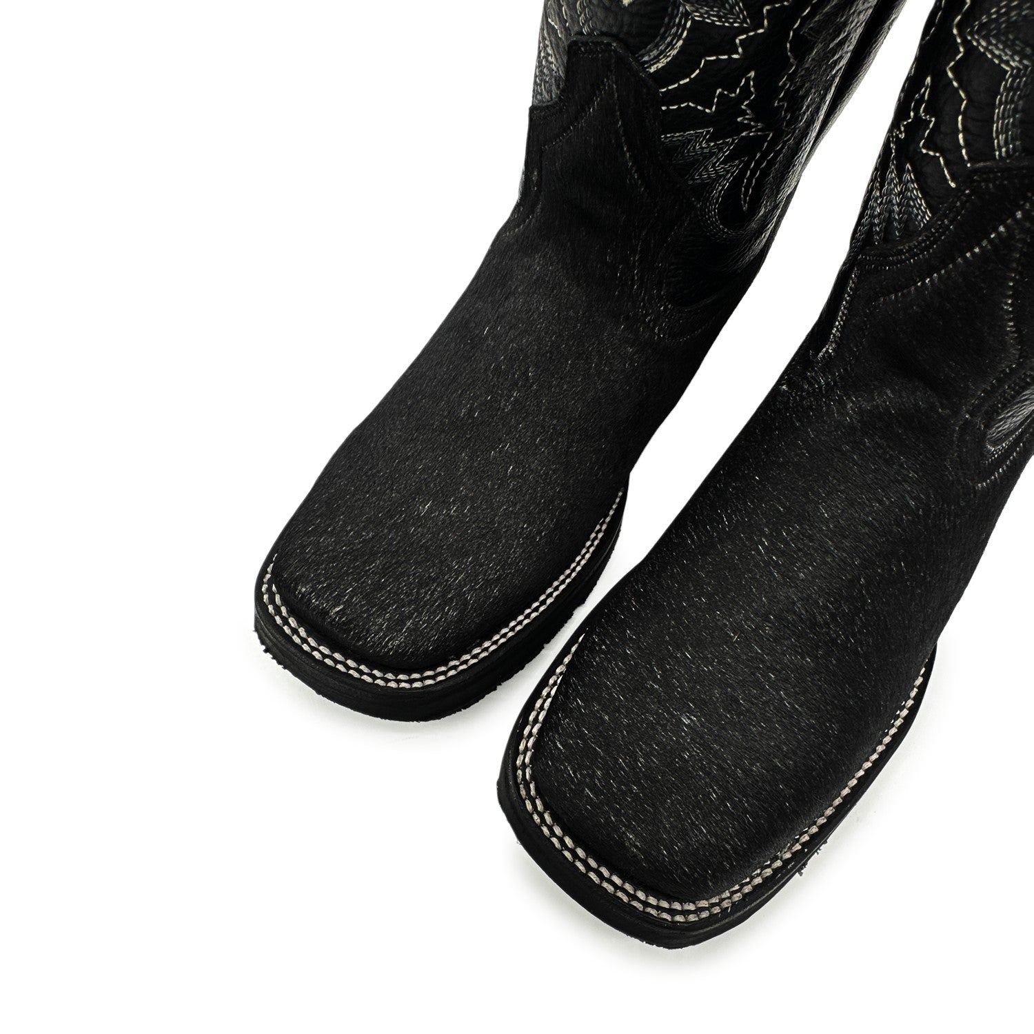Men’s Leather Cow Hair Western Cowboy Boots