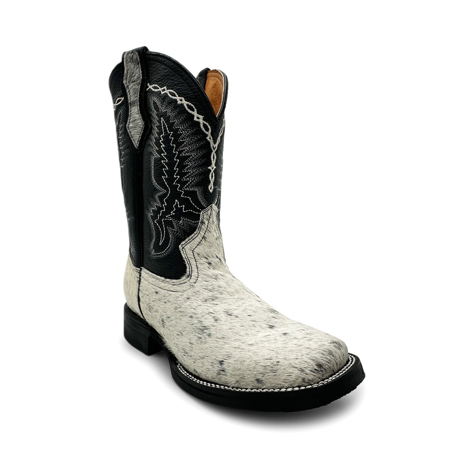 Men’s Leather Cow Hair Western Cowboy Boots