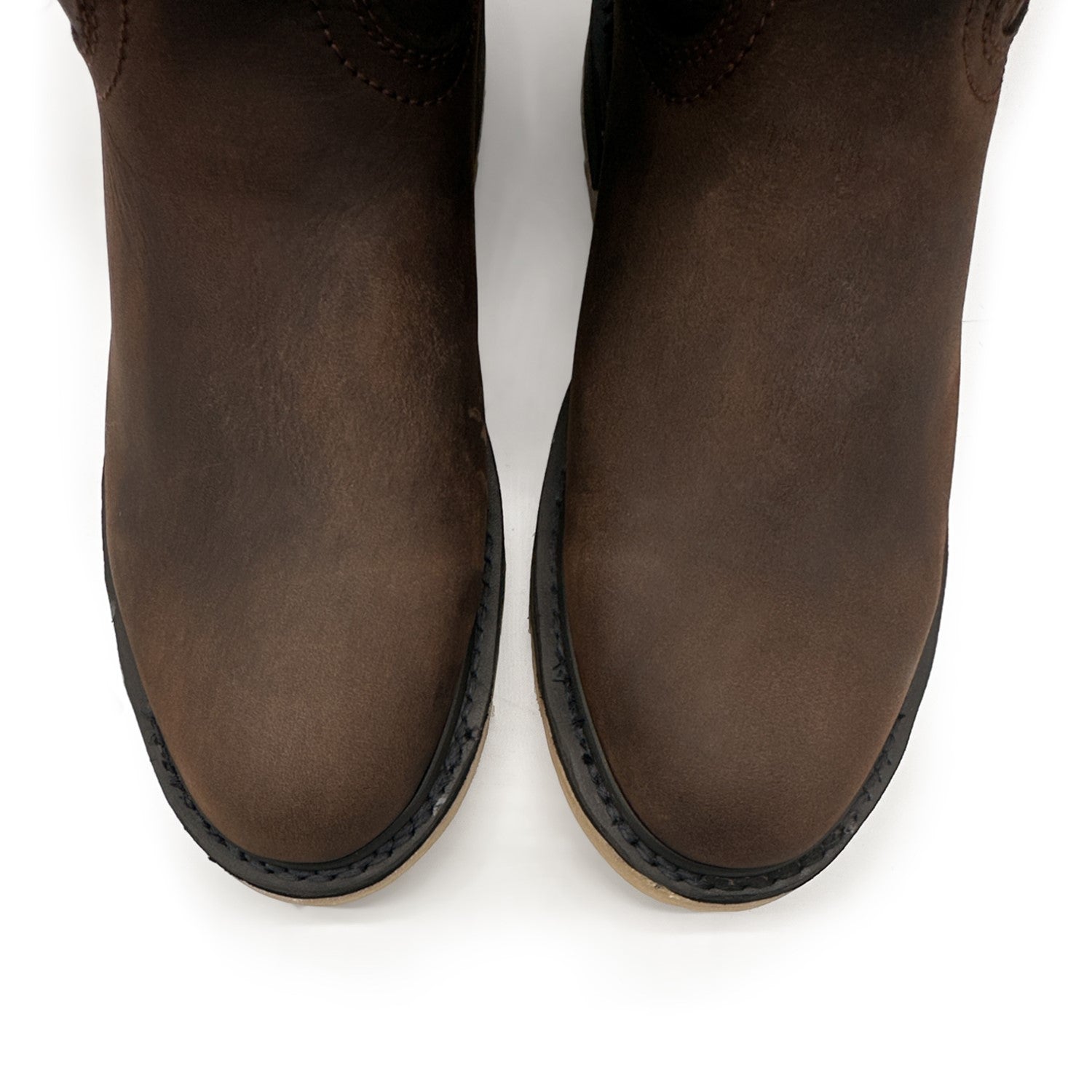 Men's Pull On Leather Mid-Calf Soft Toe Work Boot