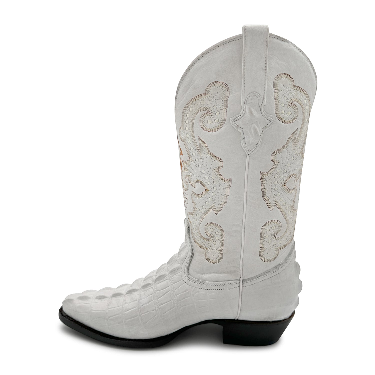 Men's Crocodile Print Alligator Design Western Cowboy Boot