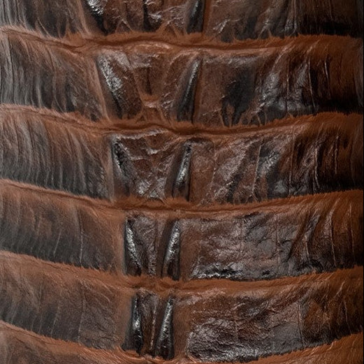 Men's Leather Alligator Tail Print Square Toe Western Cowboy Boot