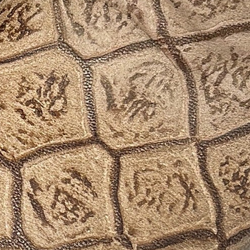 Men’s Leather Western Boot Pirarucu Fish Print Square Toe Mid-Calf