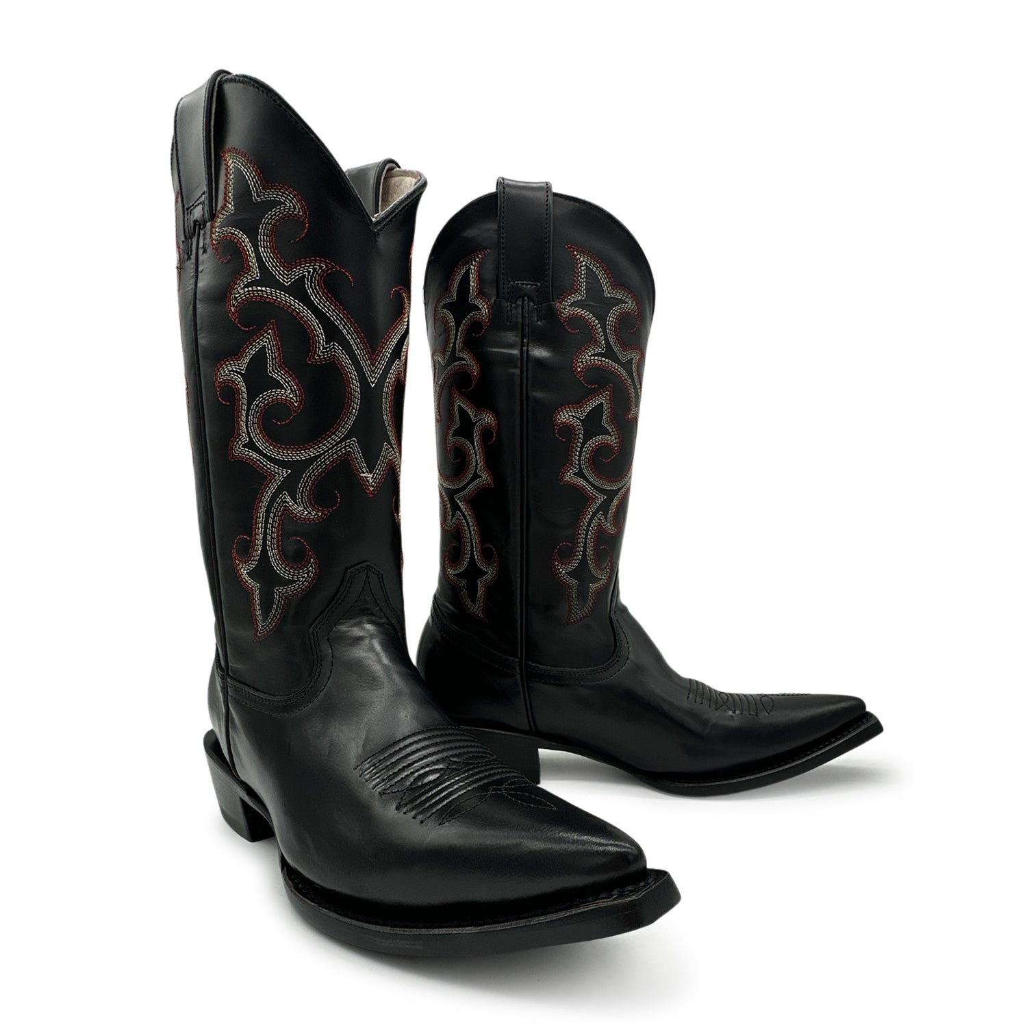 Women’s Genuine Leather Pointed Snip Toe Cowboy Cowgirl Boot