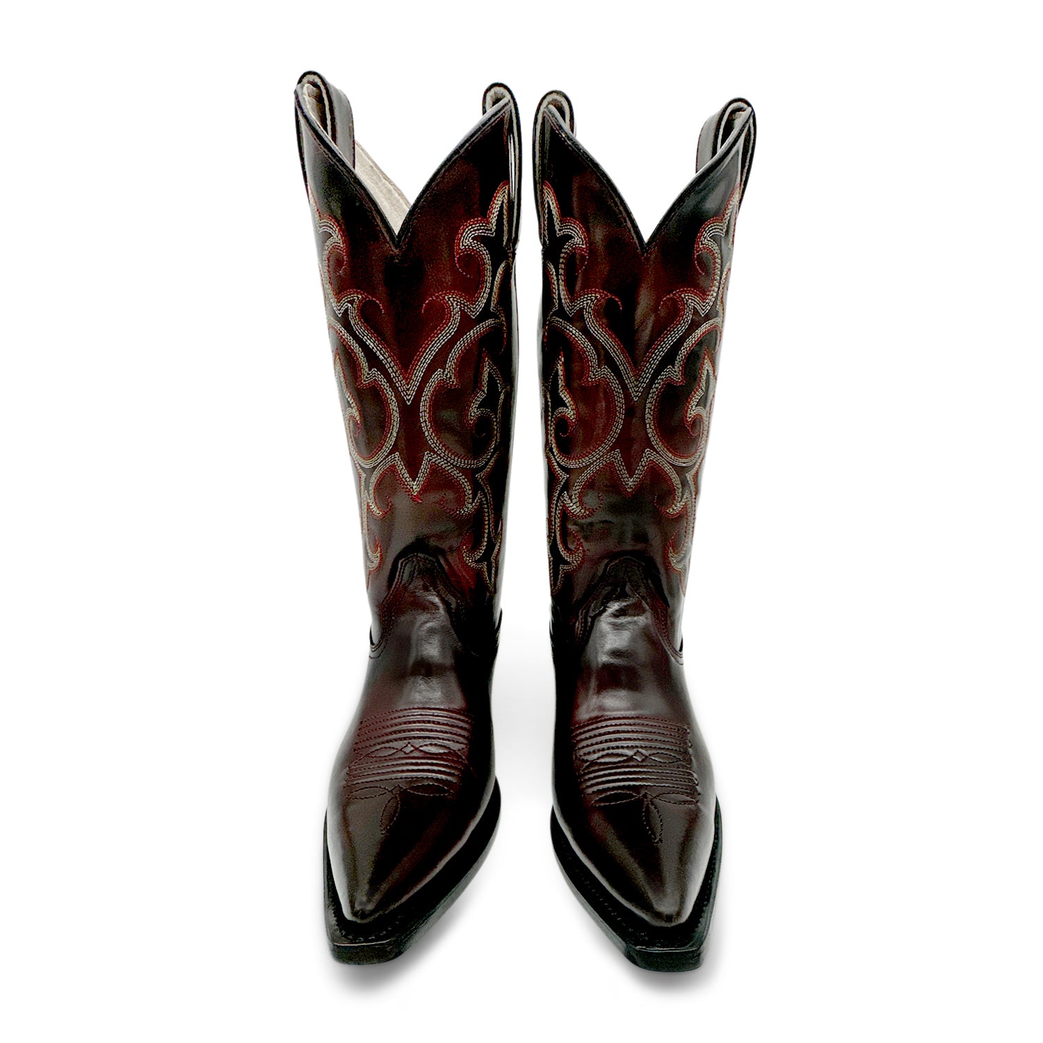 Women’s Genuine Leather Pointed Snip Toe Cowboy Cowgirl Boot