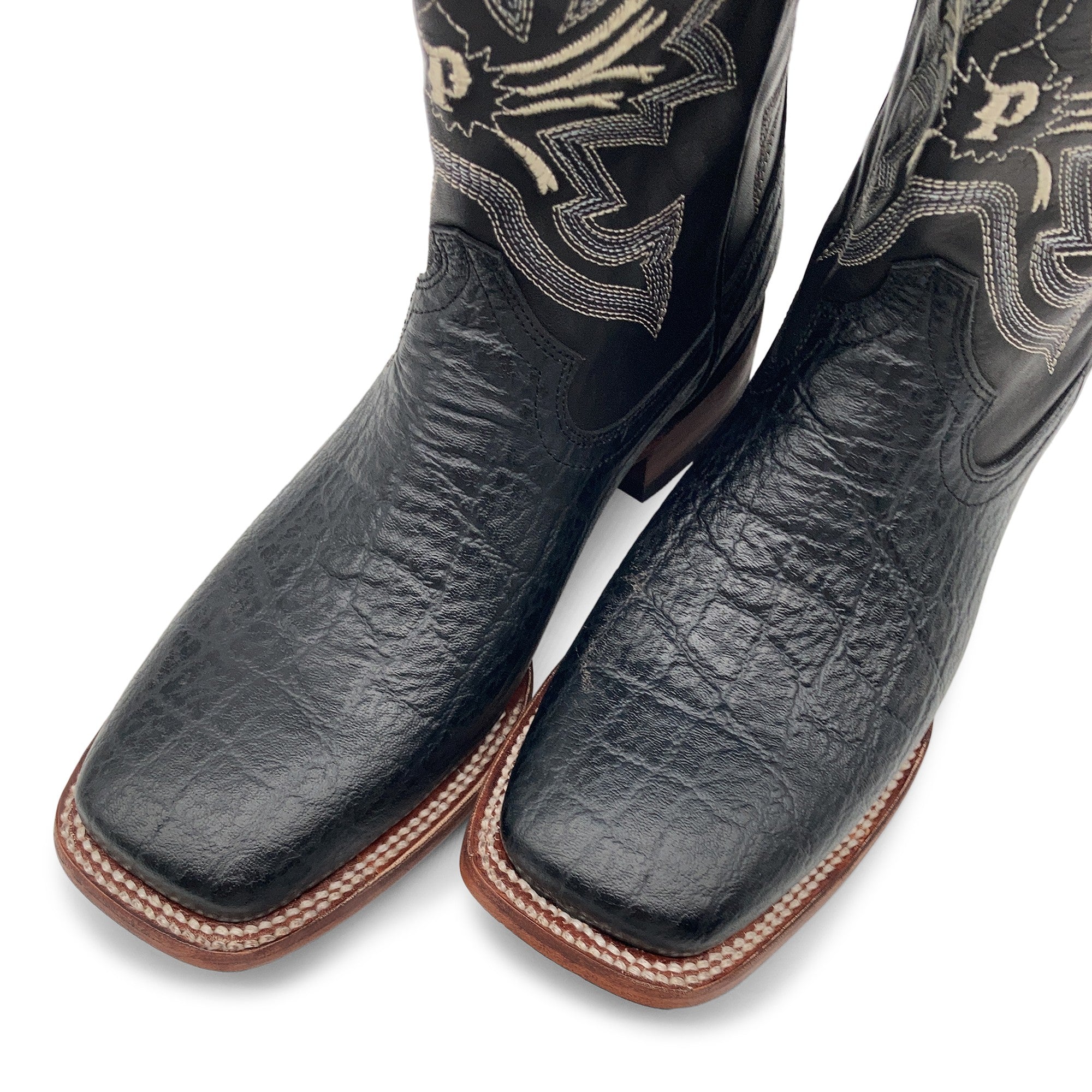 Men’s Elephant Print Western Cowboy Boots Square Toe