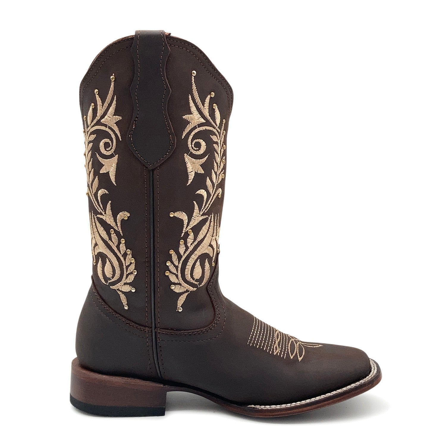 Women's Western Cowboy Boot Square Toe Mid Calf