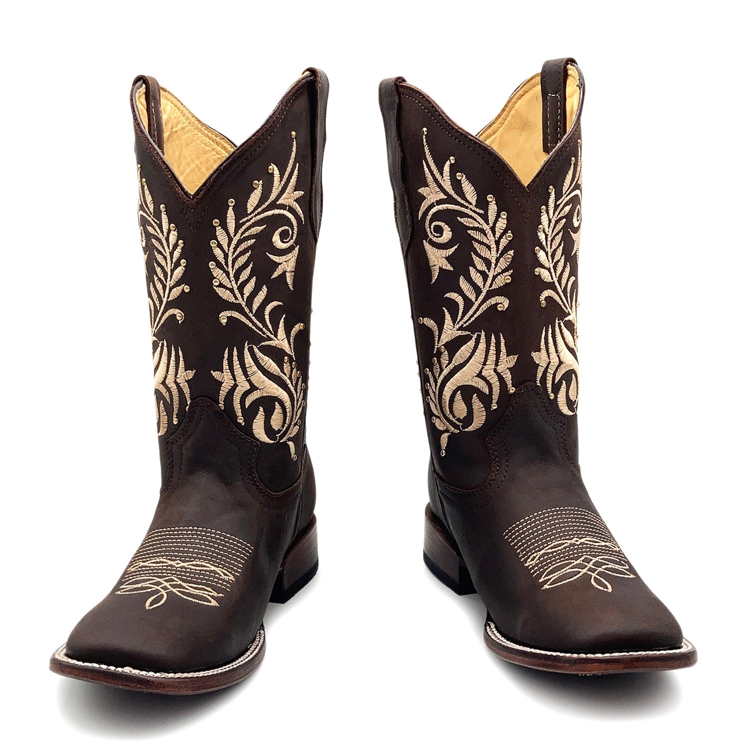 Women's Western Cowboy Boot Square Toe Mid Calf