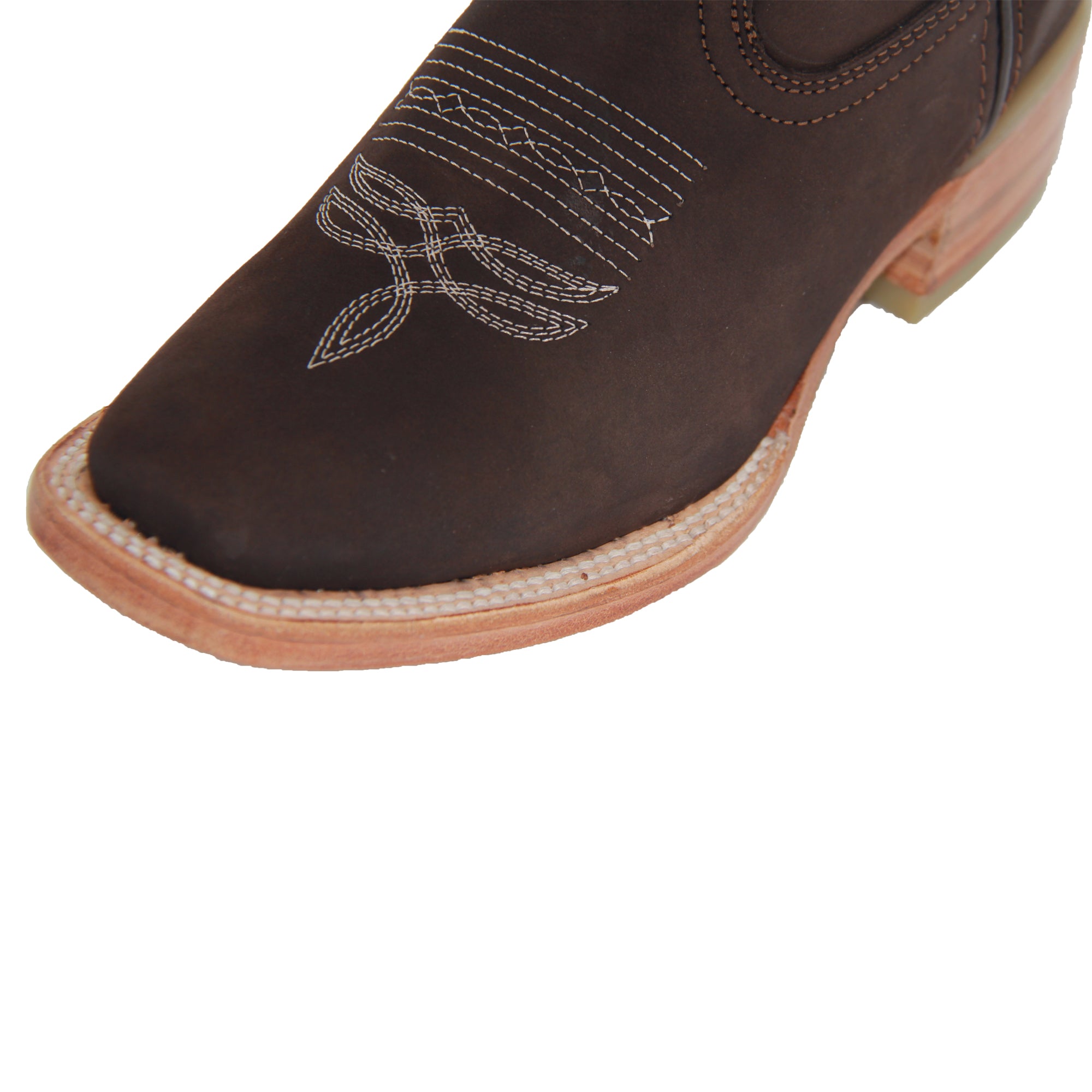 Women’s Square Toe Floral Embroidered Western Cowboy Leather Boots