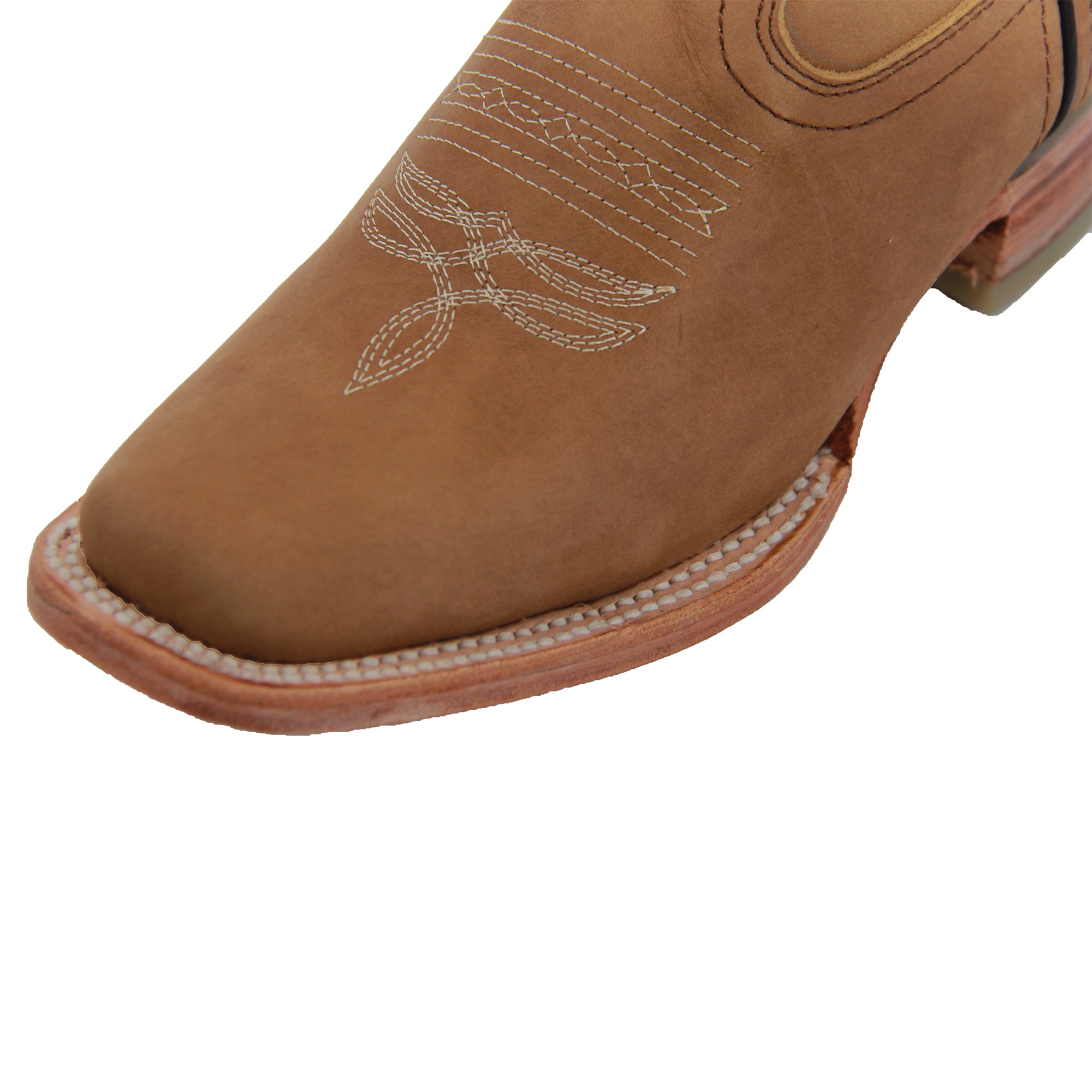 Women’s Square Toe Floral Embroidered Western Cowboy Leather Boots