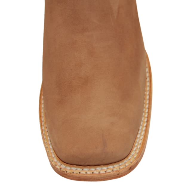 Women's Leather Short Ankle Cowboy Boots, Low Heel Western Bootie