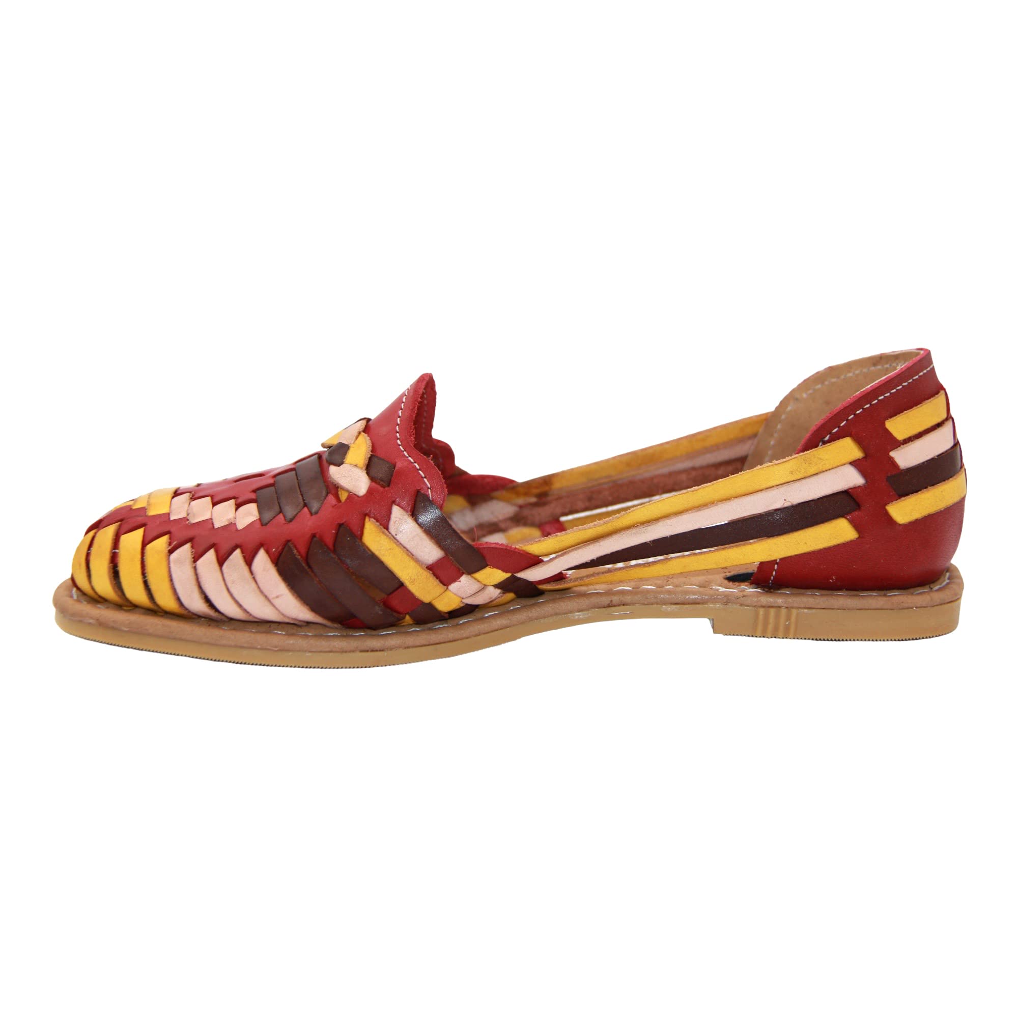 Women's Leather Traditional Huarache Sandal, Hand Woven Authentic Mexican Leather Huarache
