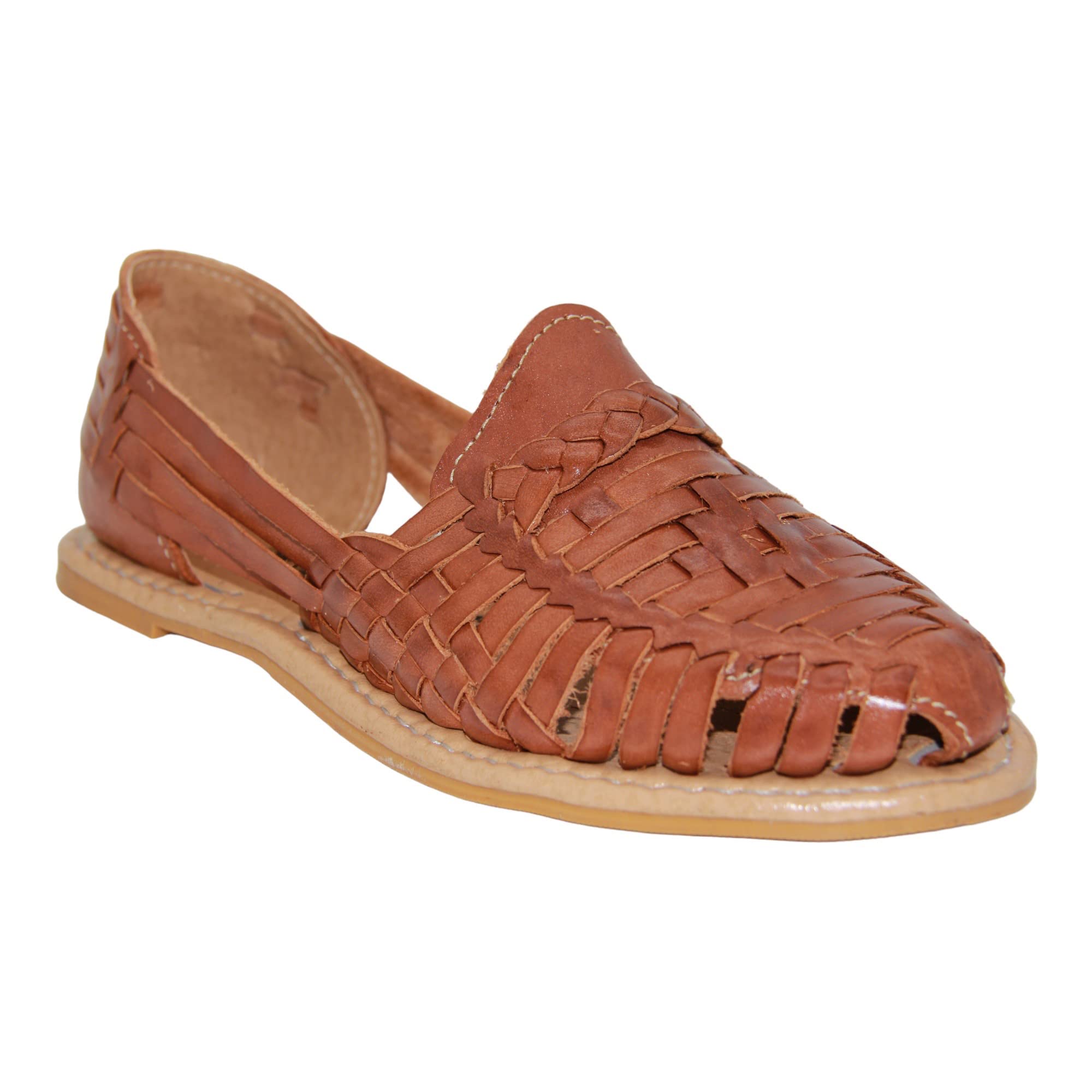 Women's Leather Traditional Huarache Sandal, Hand Woven Authentic Mexican Leather Huarache
