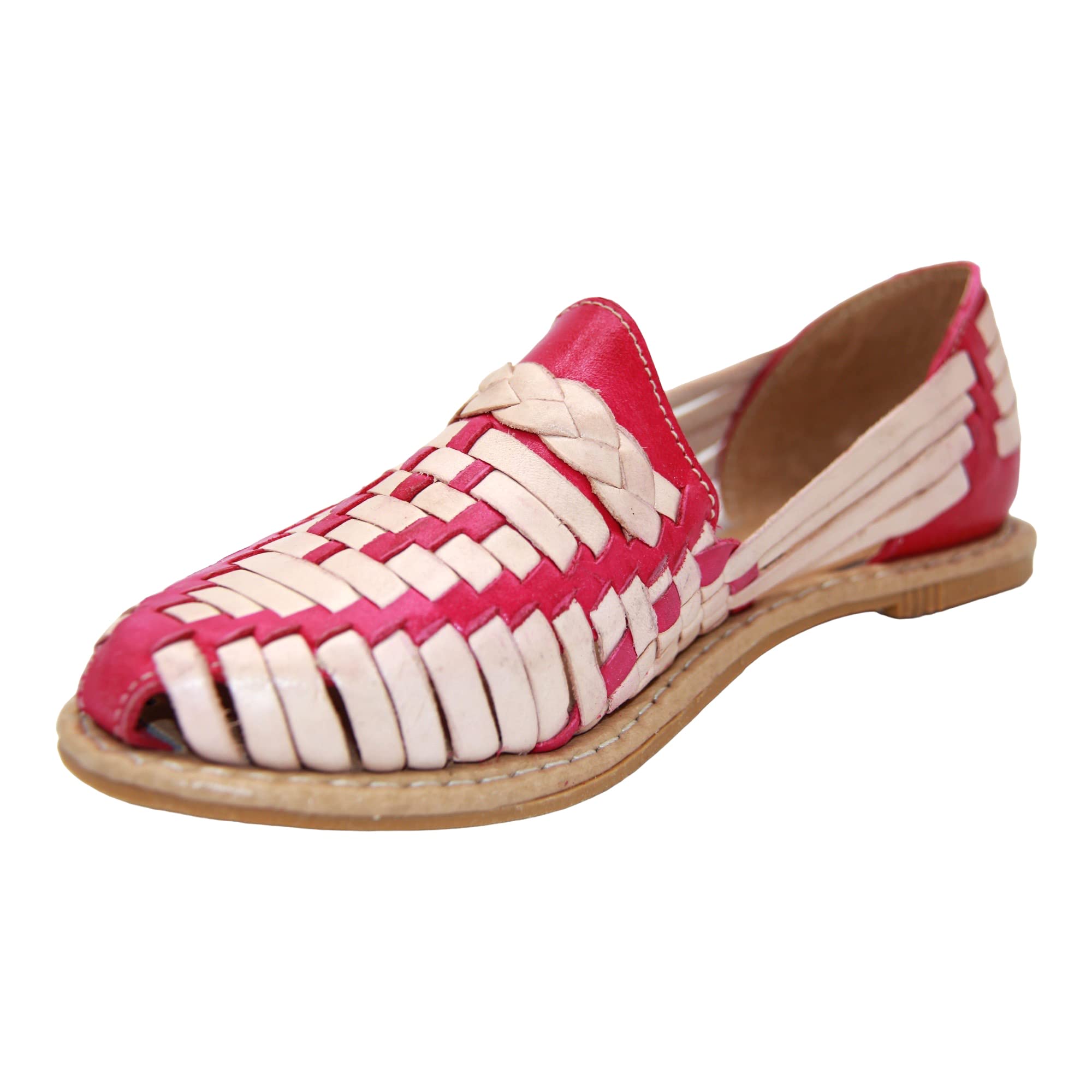 Women's Leather Traditional Huarache Sandal, Hand Woven Authentic Mexican Leather Huarache
