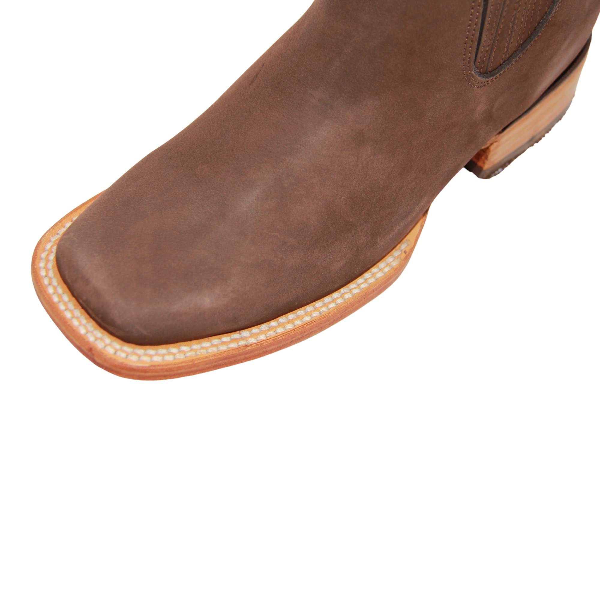 Women's Leather Short Ankle Cowboy Boots, Low Heel Western Bootie