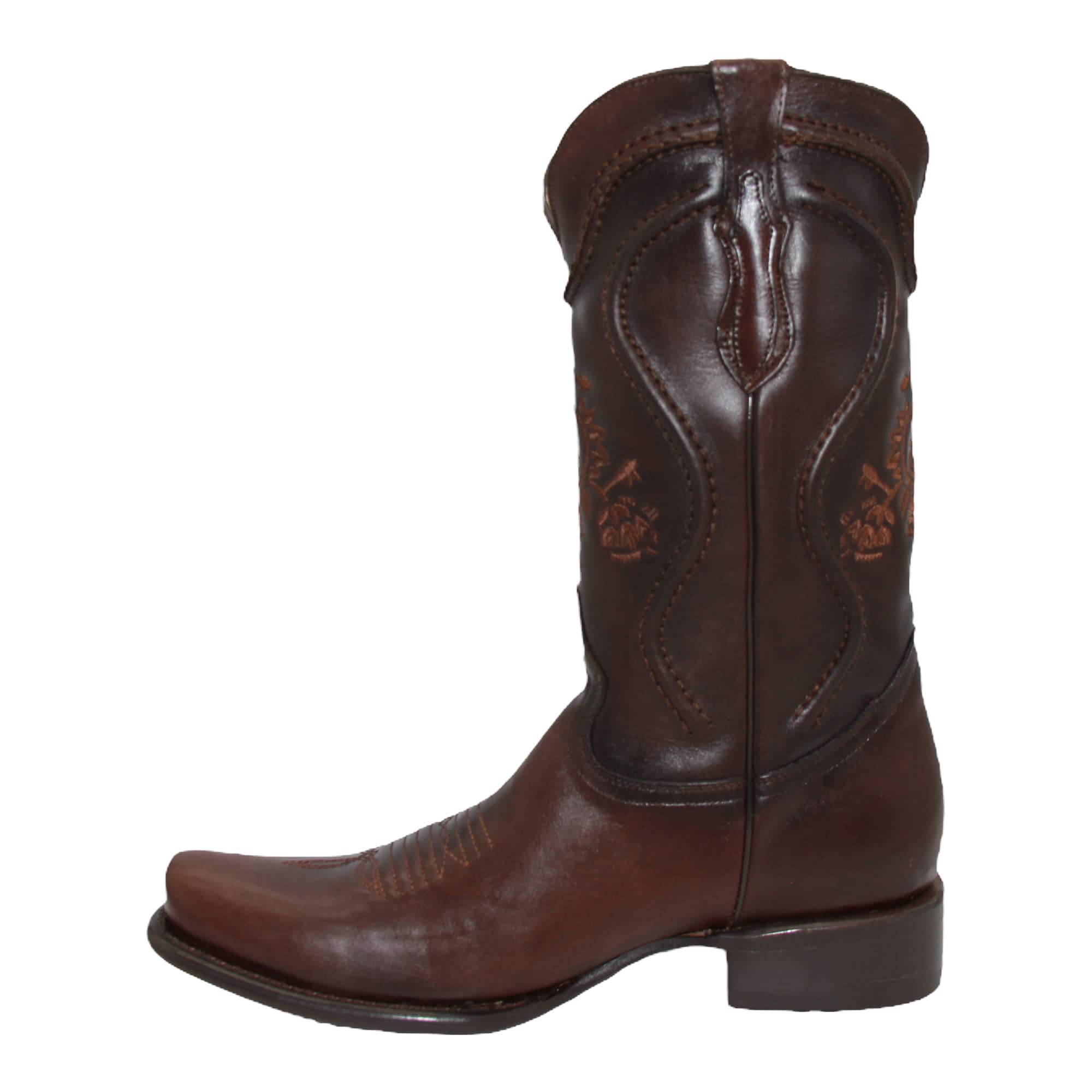 Men's Genuine Leather Dress Cowboy Boot Mid-Calf
