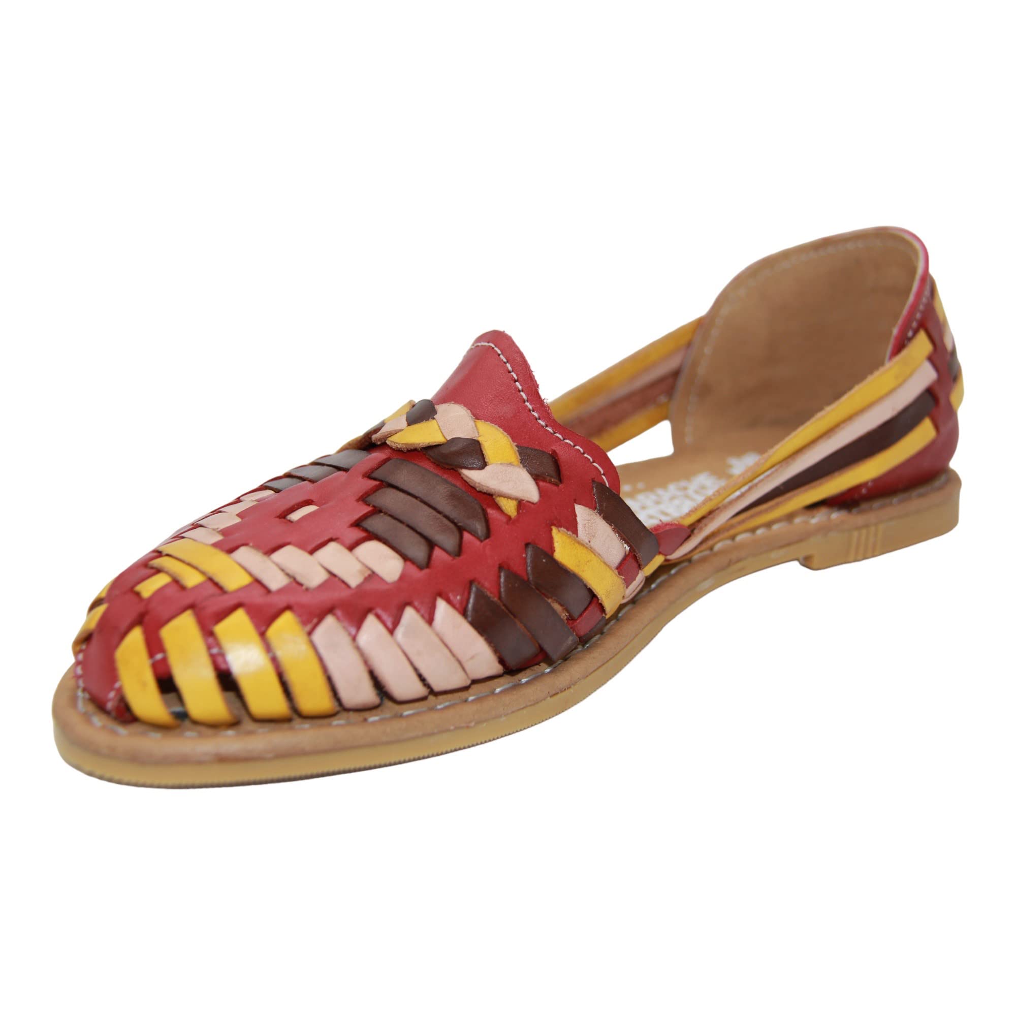 Women's Leather Traditional Huarache Sandal, Hand Woven Authentic Mexican Leather Huarache