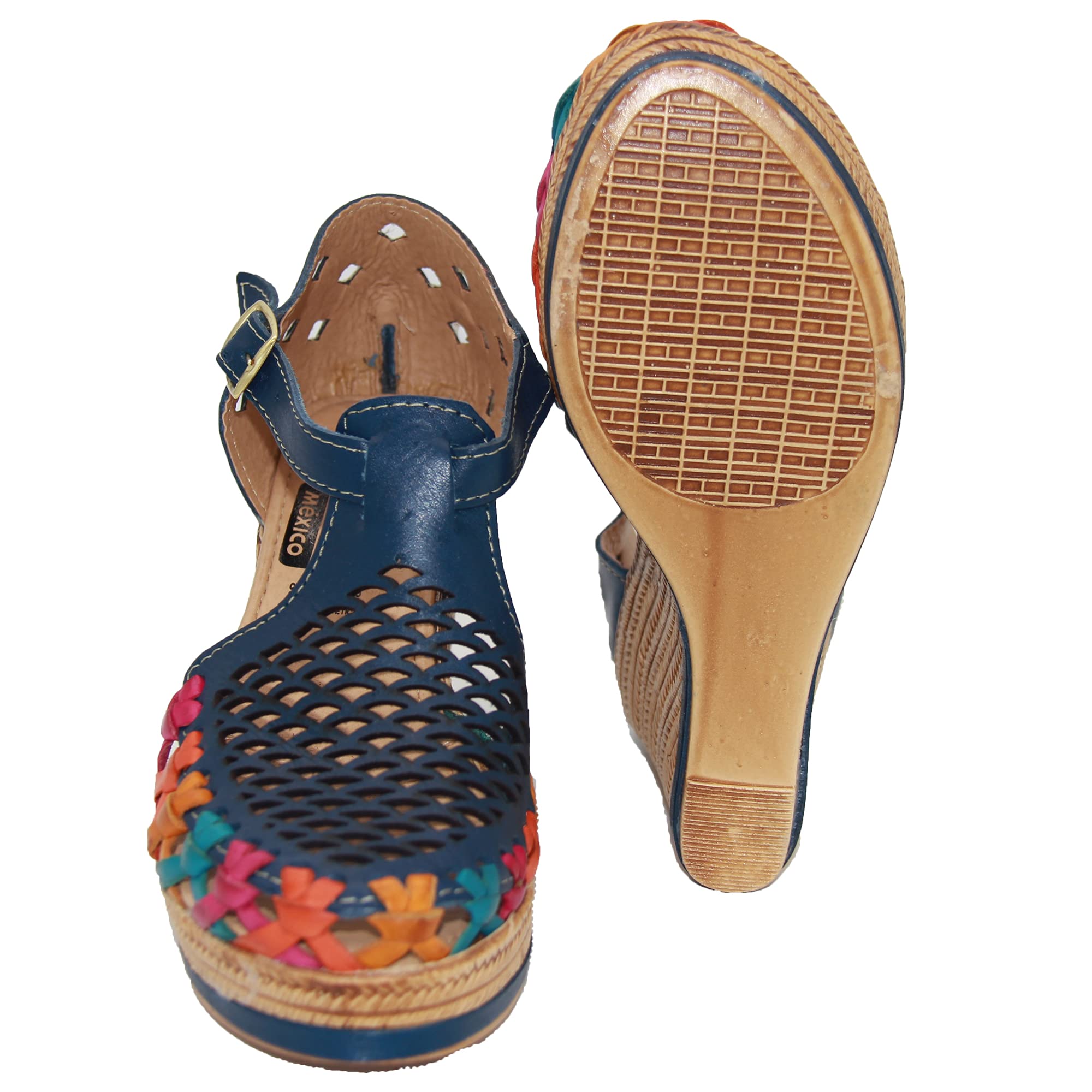 Women's Leather Mexican Huarache Sandal, Women's Huarache Leather Wedge Sandal