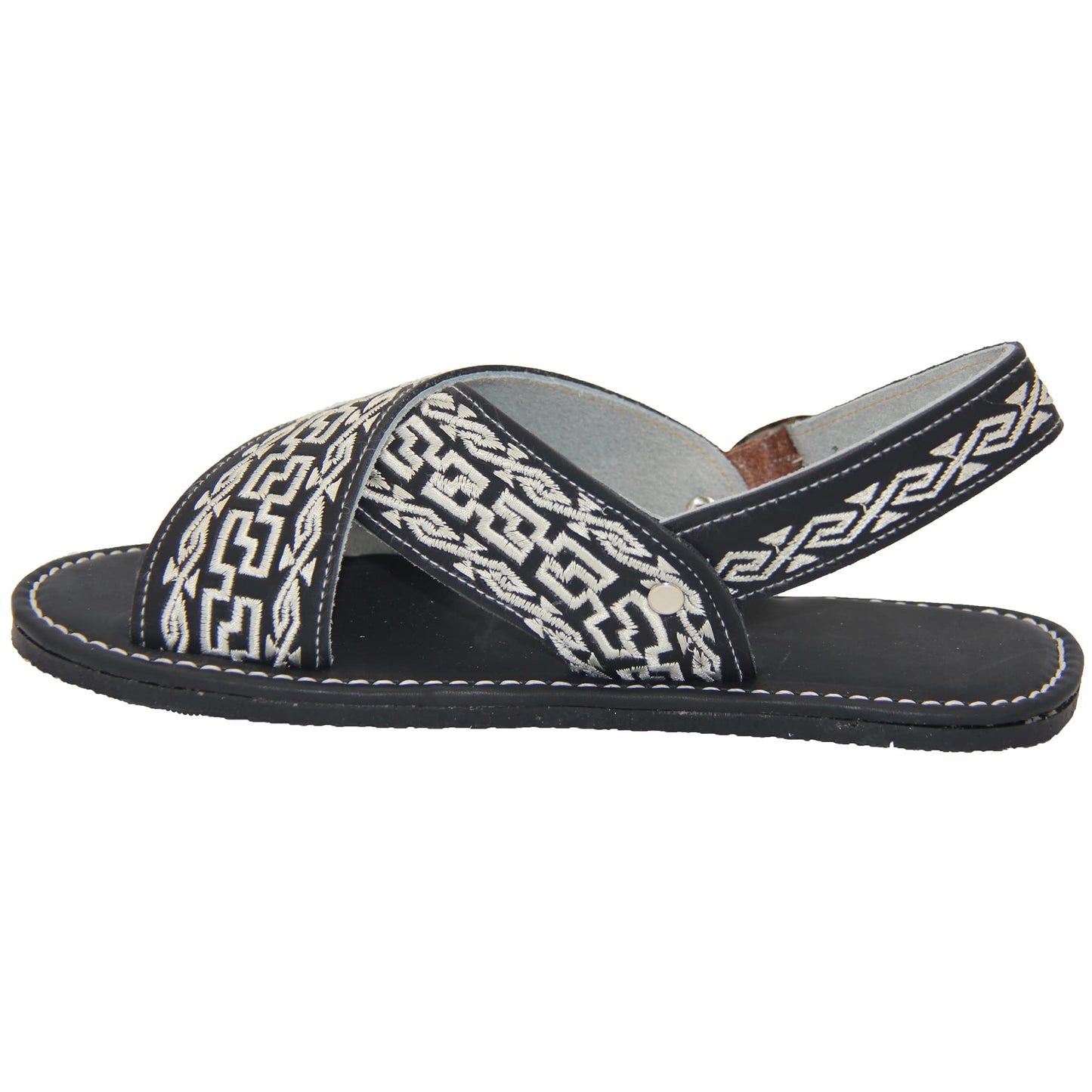 Men’s Mexican Huarache Leather Embroidered Sandal