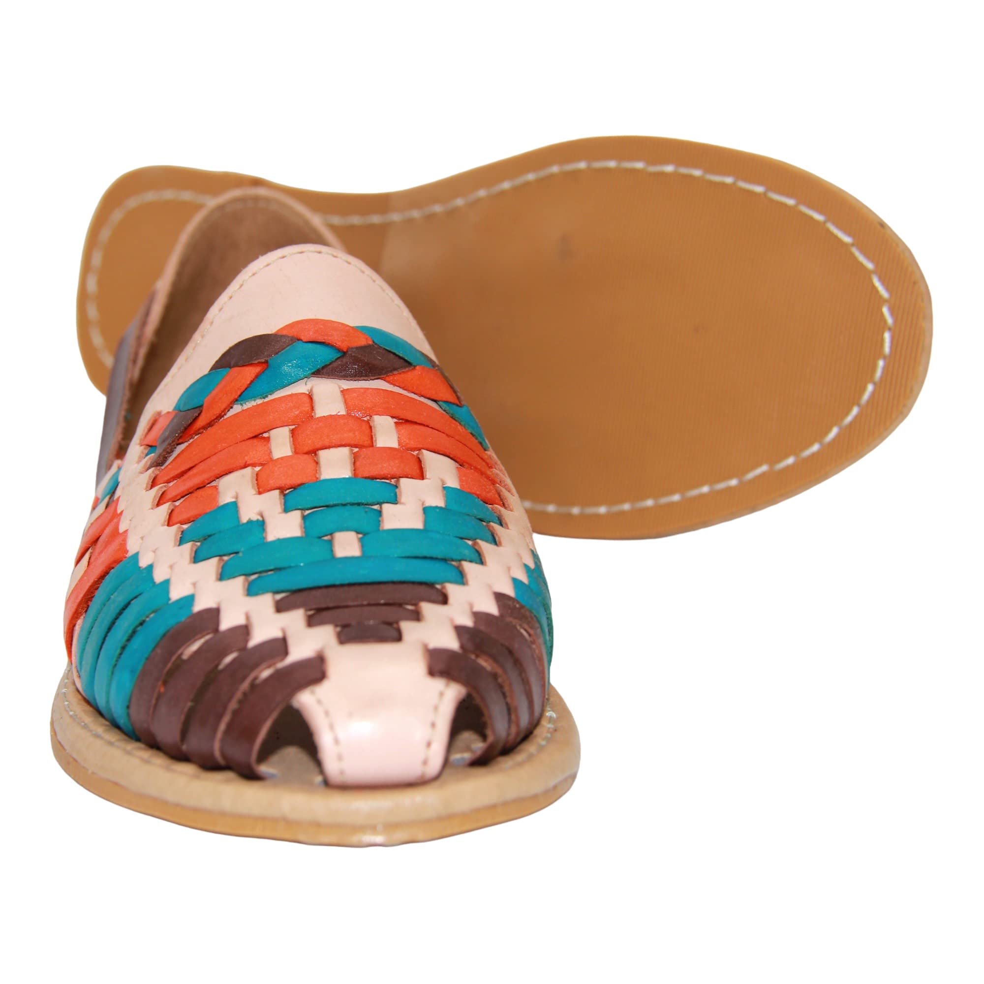Women's Leather Traditional Huarache Sandal, Hand Woven Authentic Mexican Leather Huarache