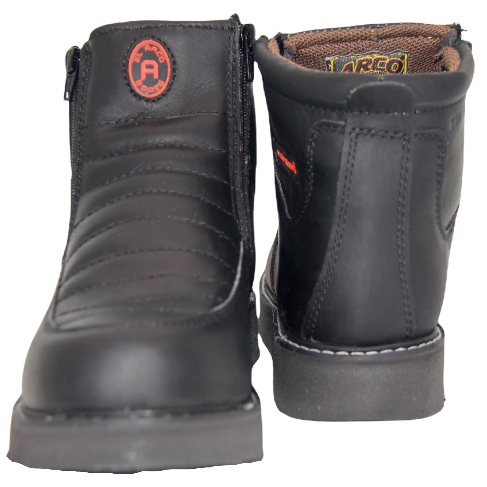 Men's Double Zipper Moc Leather Work Boot