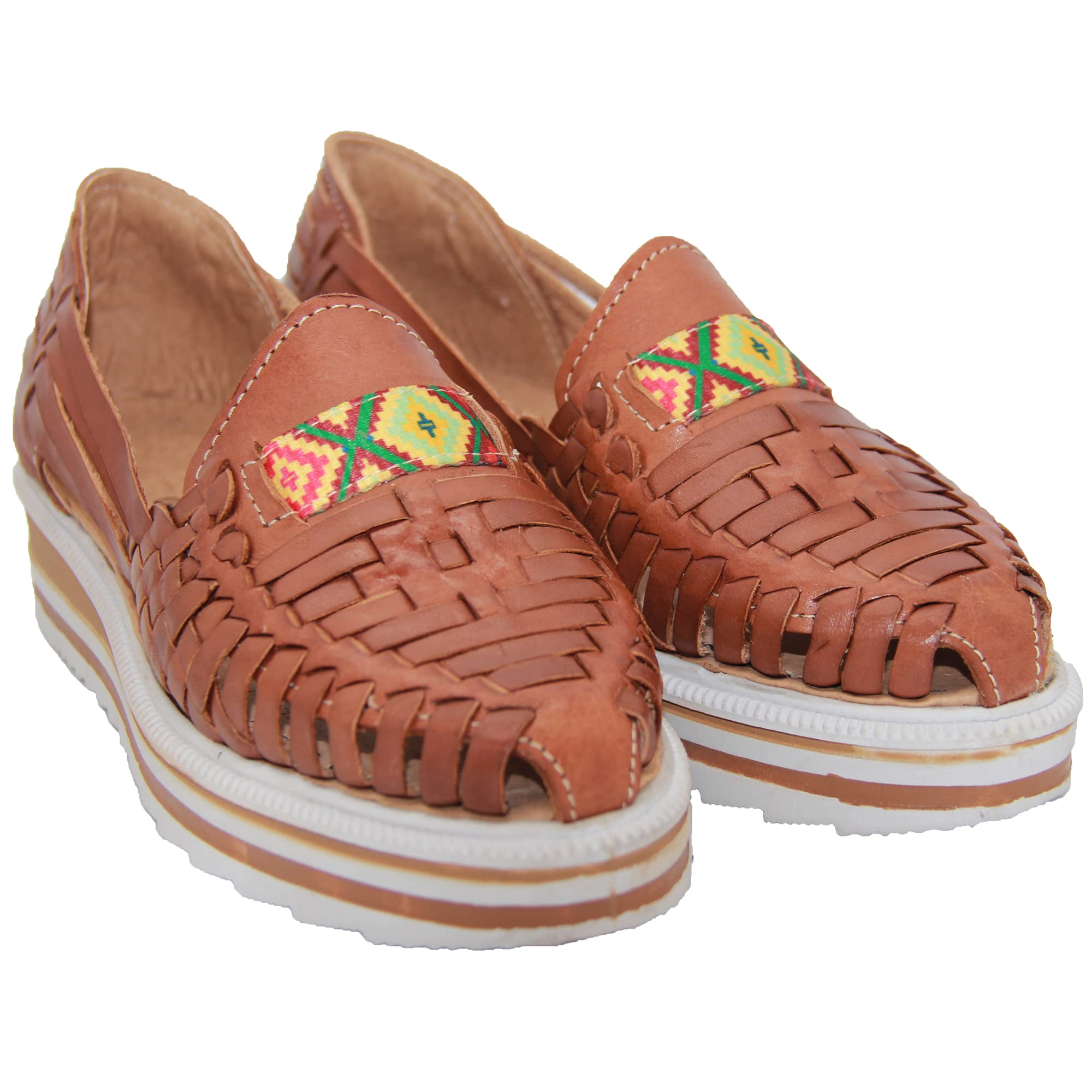 Women’s Leather Huarache Wedge Sandal, Mexican Huarache Sandal, Platform Huarache Sandal